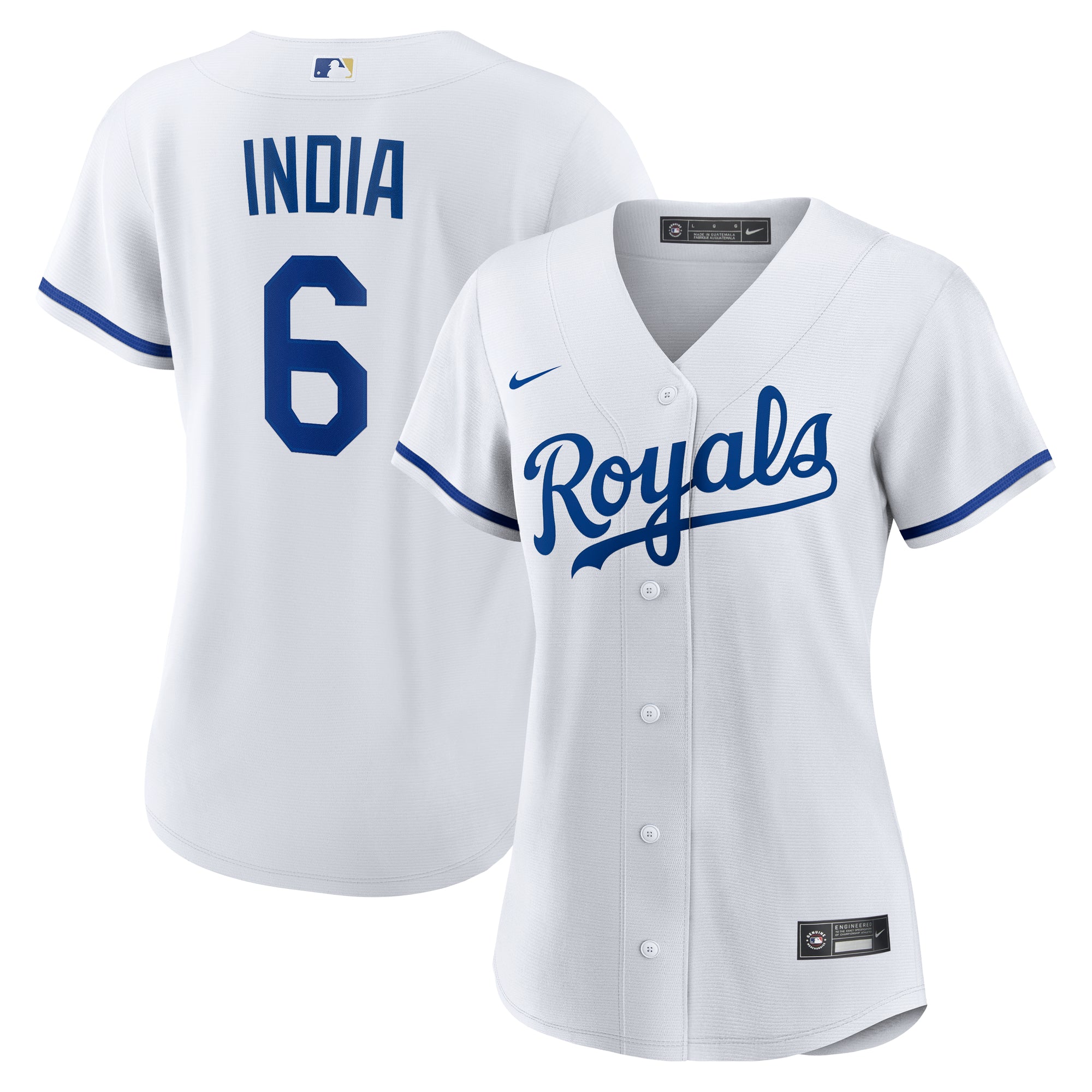 Women's Nike Jonathan India White Kansas City Royals Home Replica Jersey