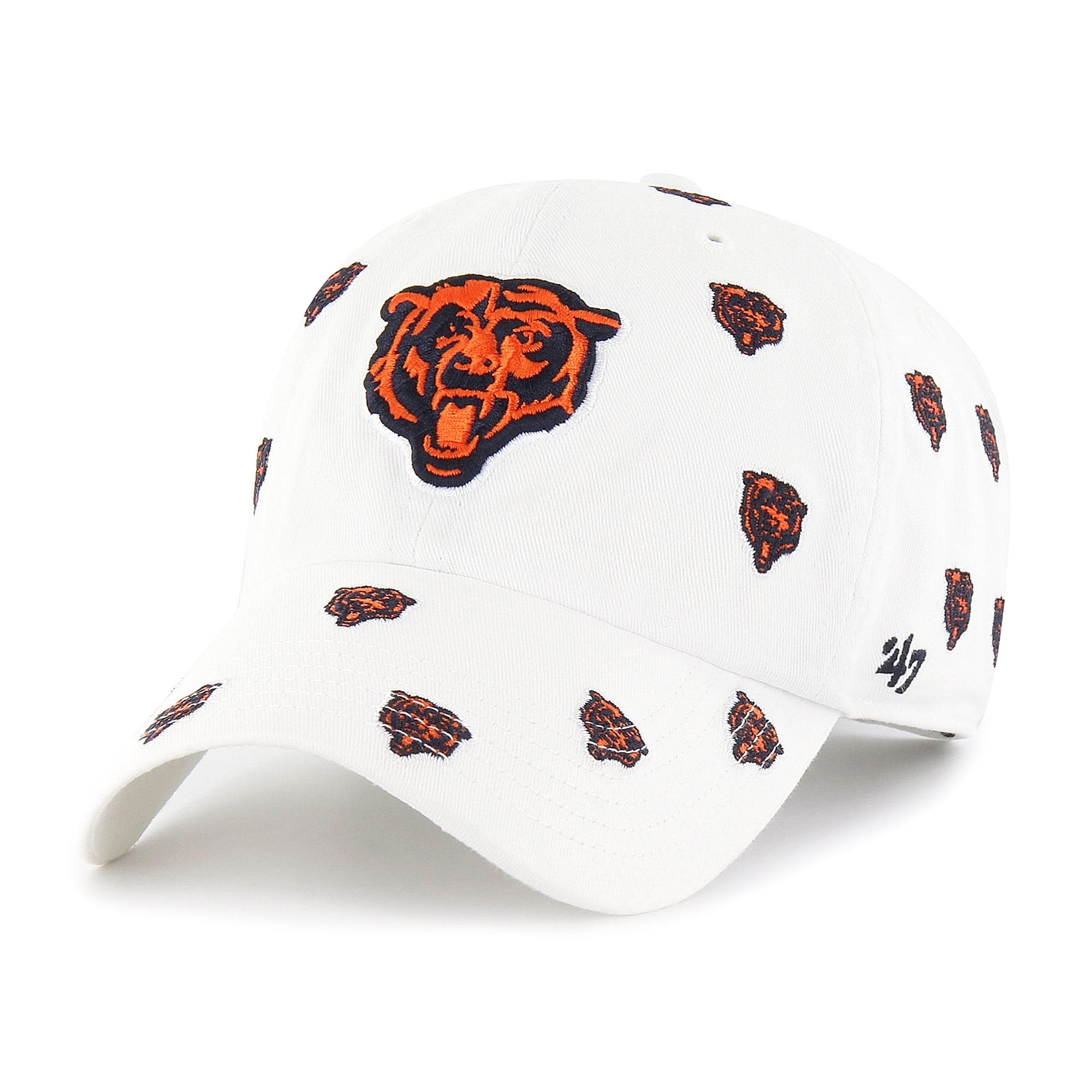 Unisex '47 White Chicago Bears Confetti Clean Up Adjustable Hat