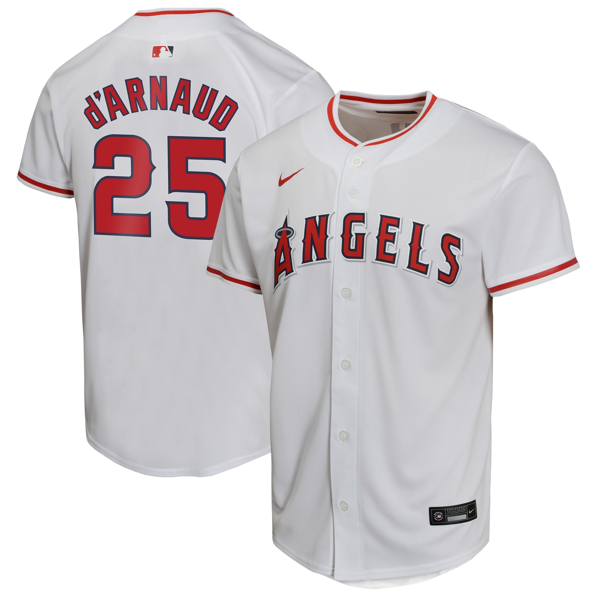 Youth Nike Travis d'Arnaud White Los Angeles Angels Home Game Player Jersey