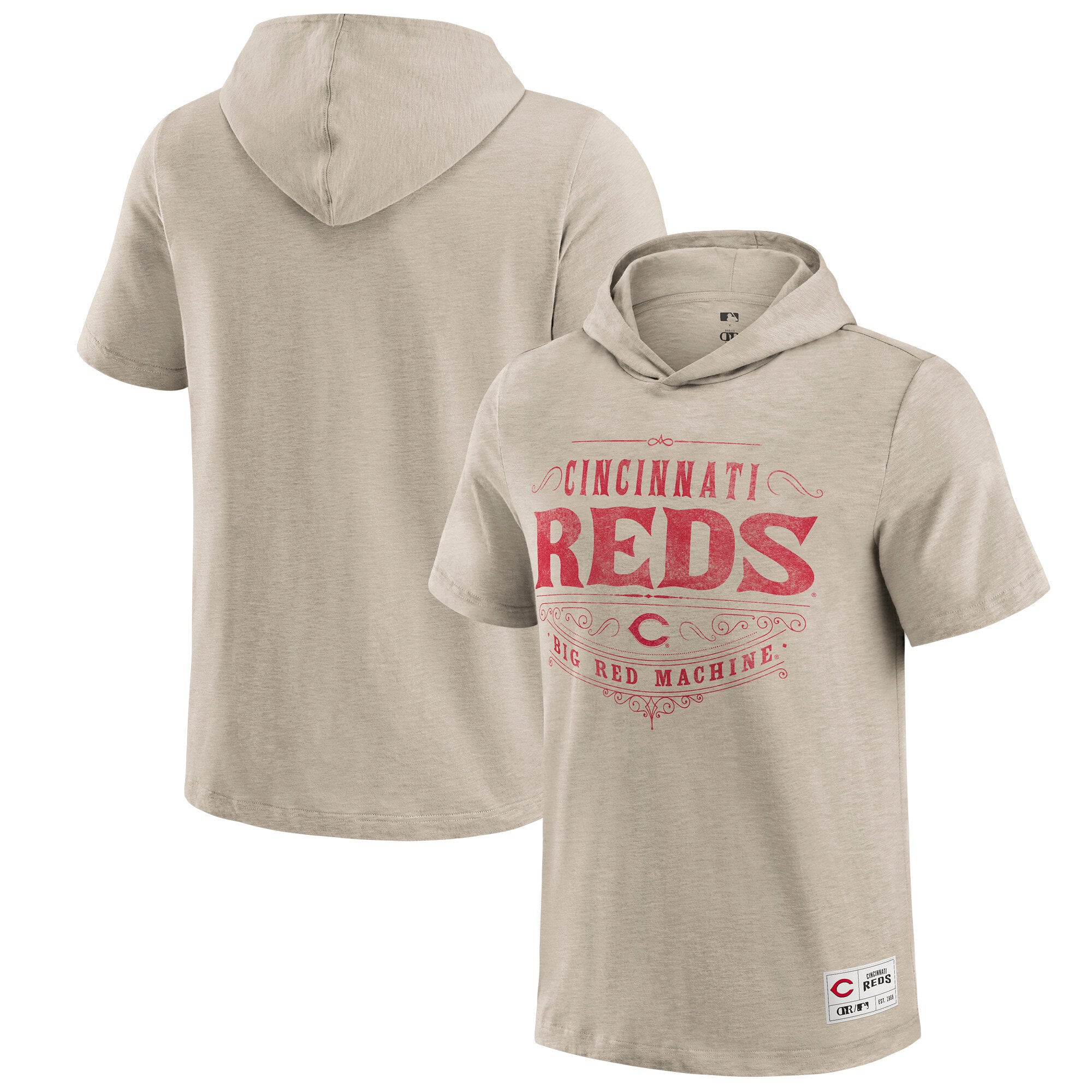 Men's Darius Rucker Collection by Fanatics Tan Cincinnati Reds Hooded T-Shirt
