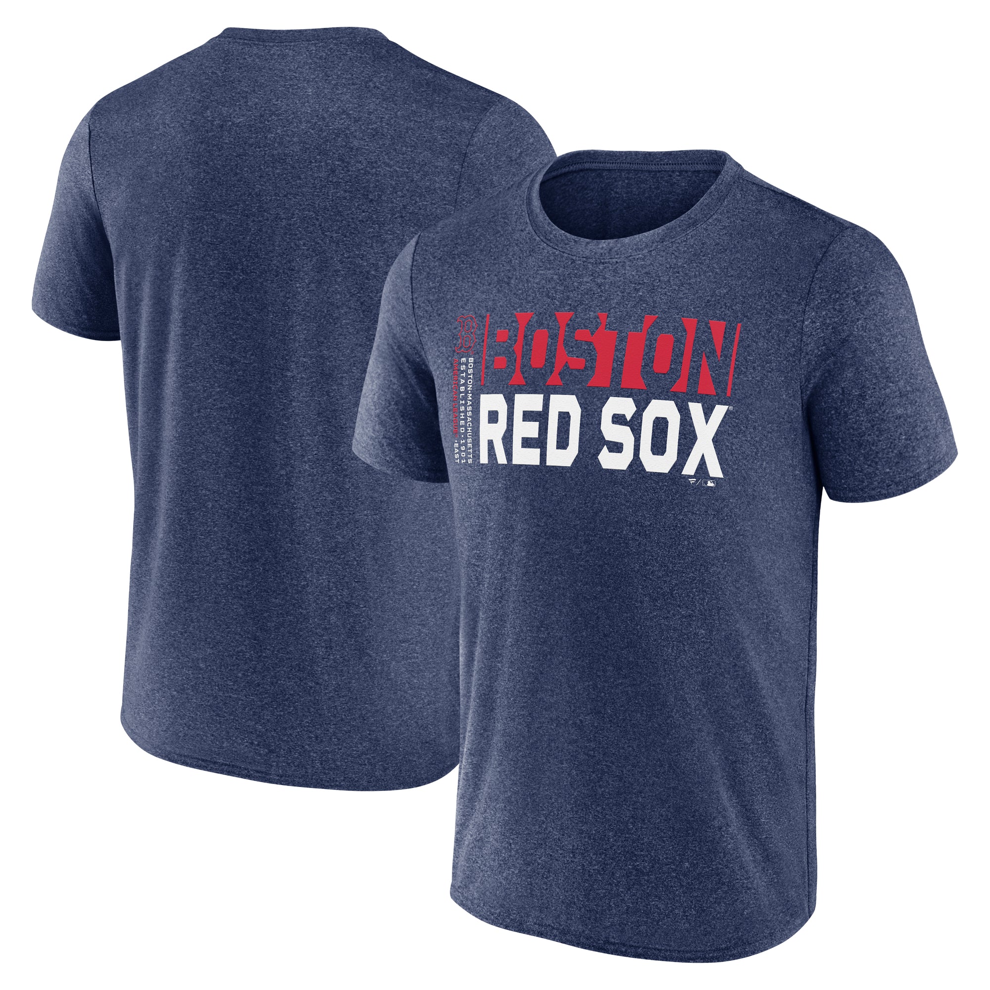 Men's Fanatics Heather Navy Boston Red Sox Fundamentals Shoot For The Sky T-Shirt
