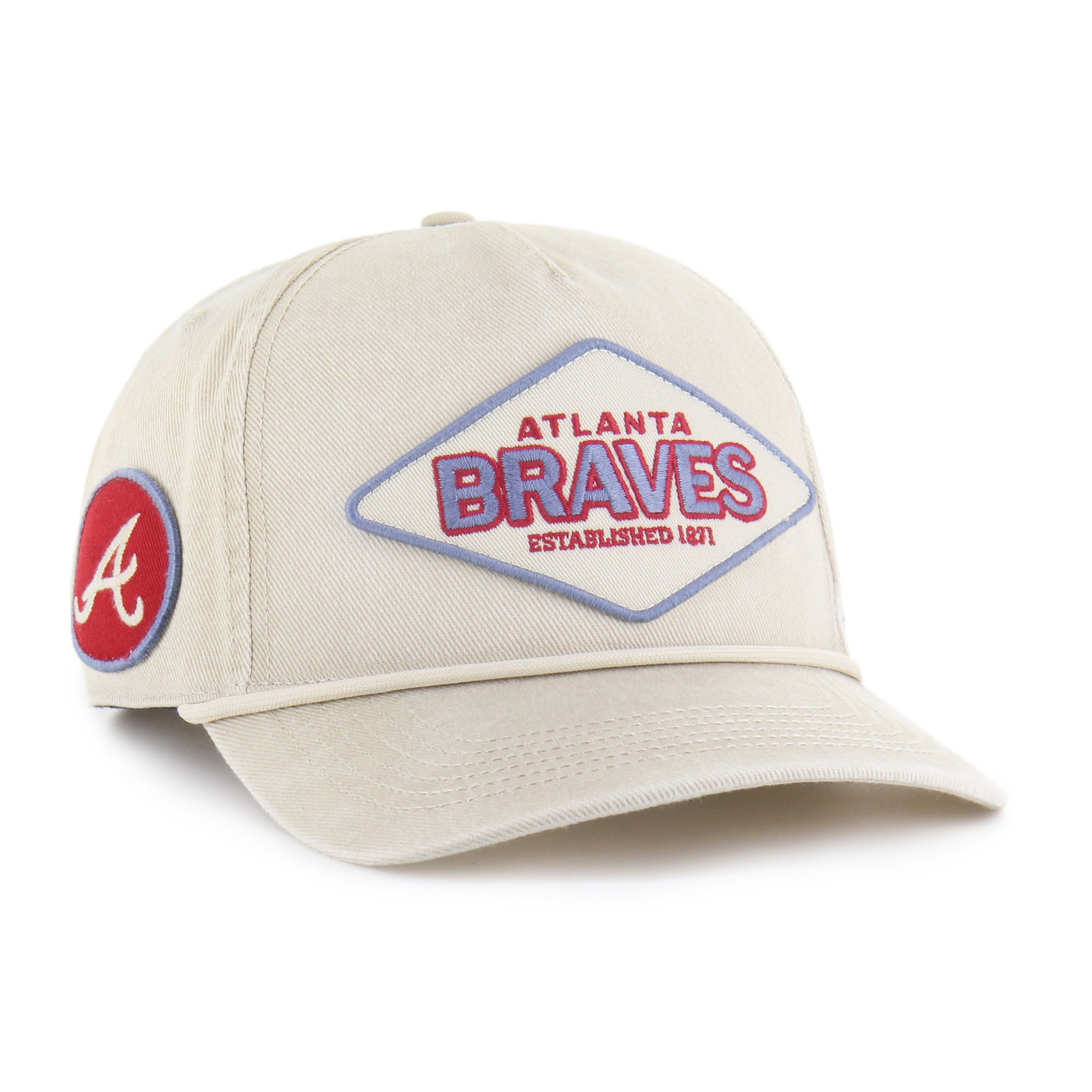Men's '47 Khaki Atlanta Braves Cairn Hitch Adjustable Hat
