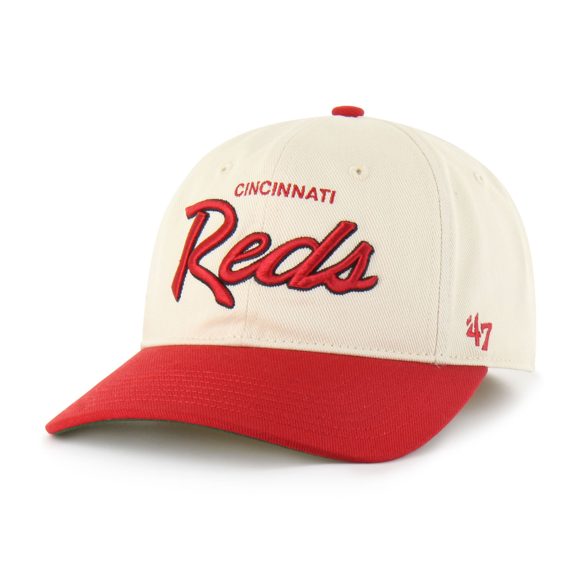 Men's '47 Natural Cincinnati Reds Crosstown Franchise Fitted Hat