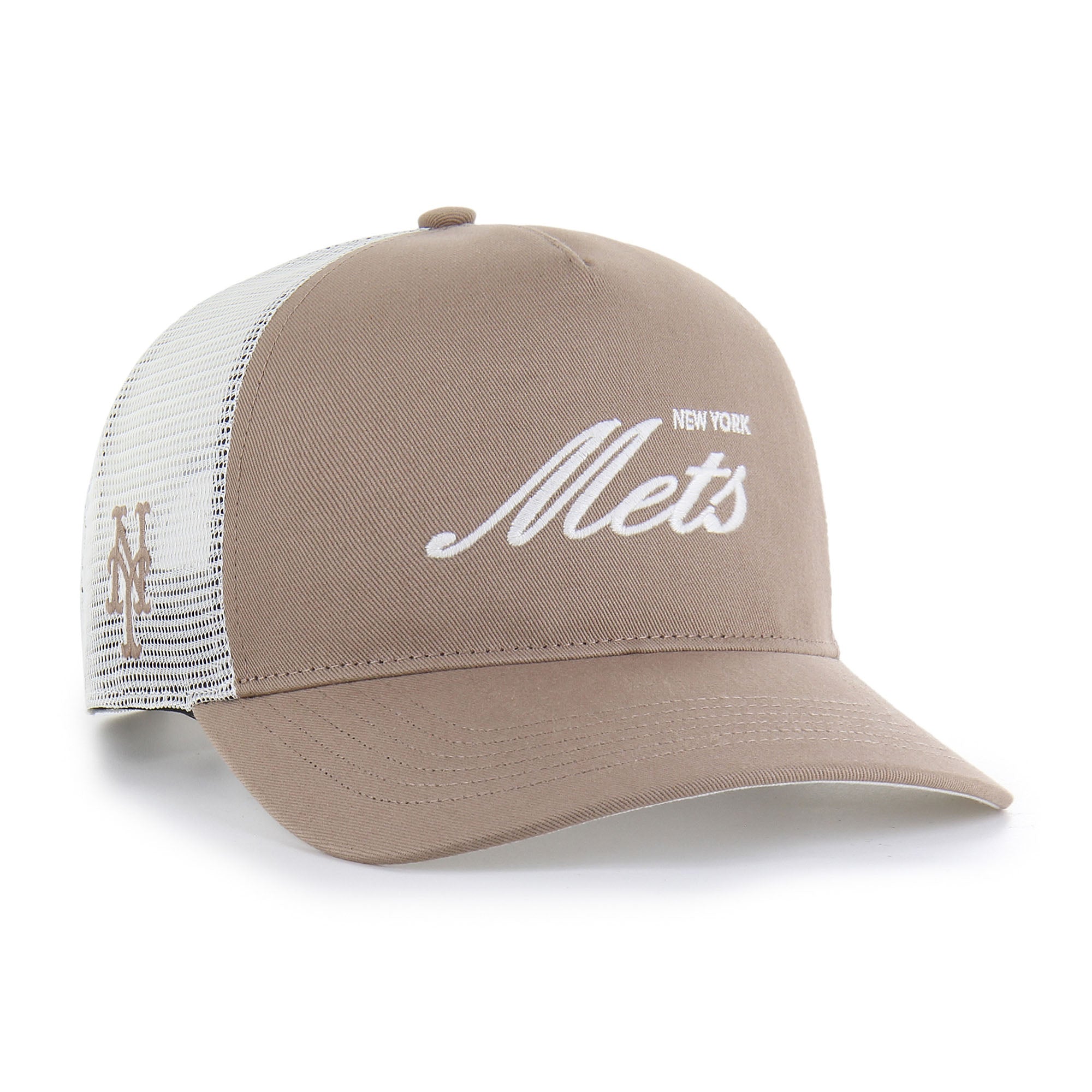 Men's '47  Brown New York Mets Foundational Mesh Hitch Adjustable Hat