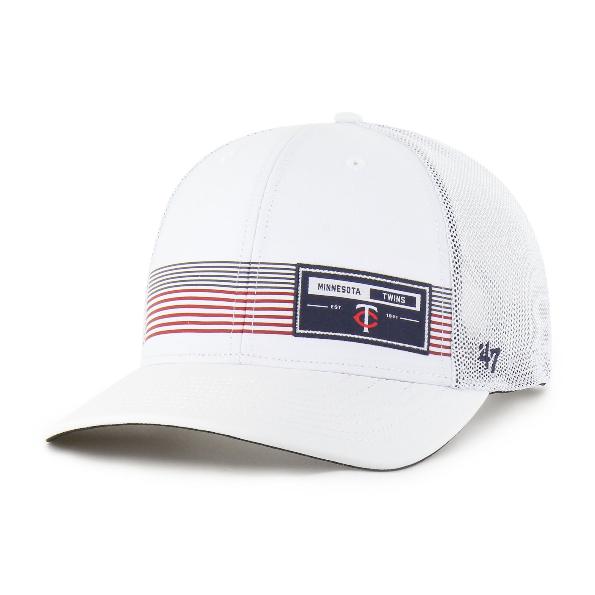 Men's '47  White Minnesota Twins Rangefinder brrr Trucker Adjustable Hat
