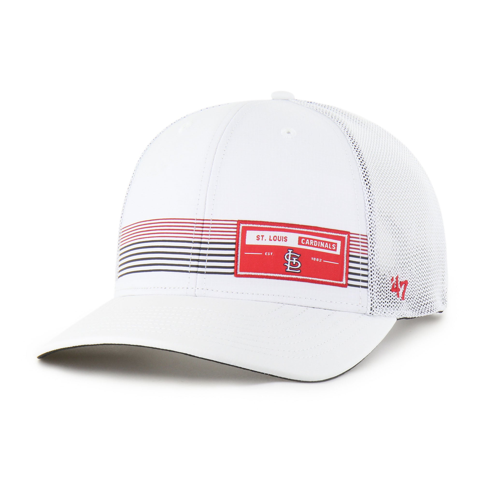 Men's '47  White St. Louis Cardinals Rangefinder brrr Trucker Adjustable Hat