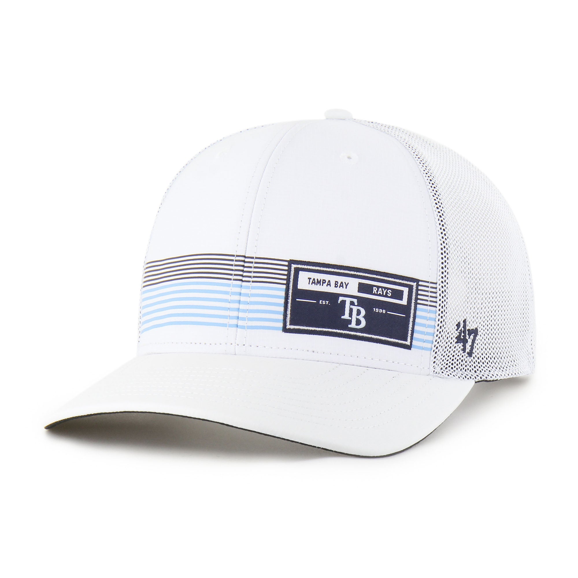 Men's '47  White Tampa Bay Rays Rangefinder brrr Trucker Adjustable Hat