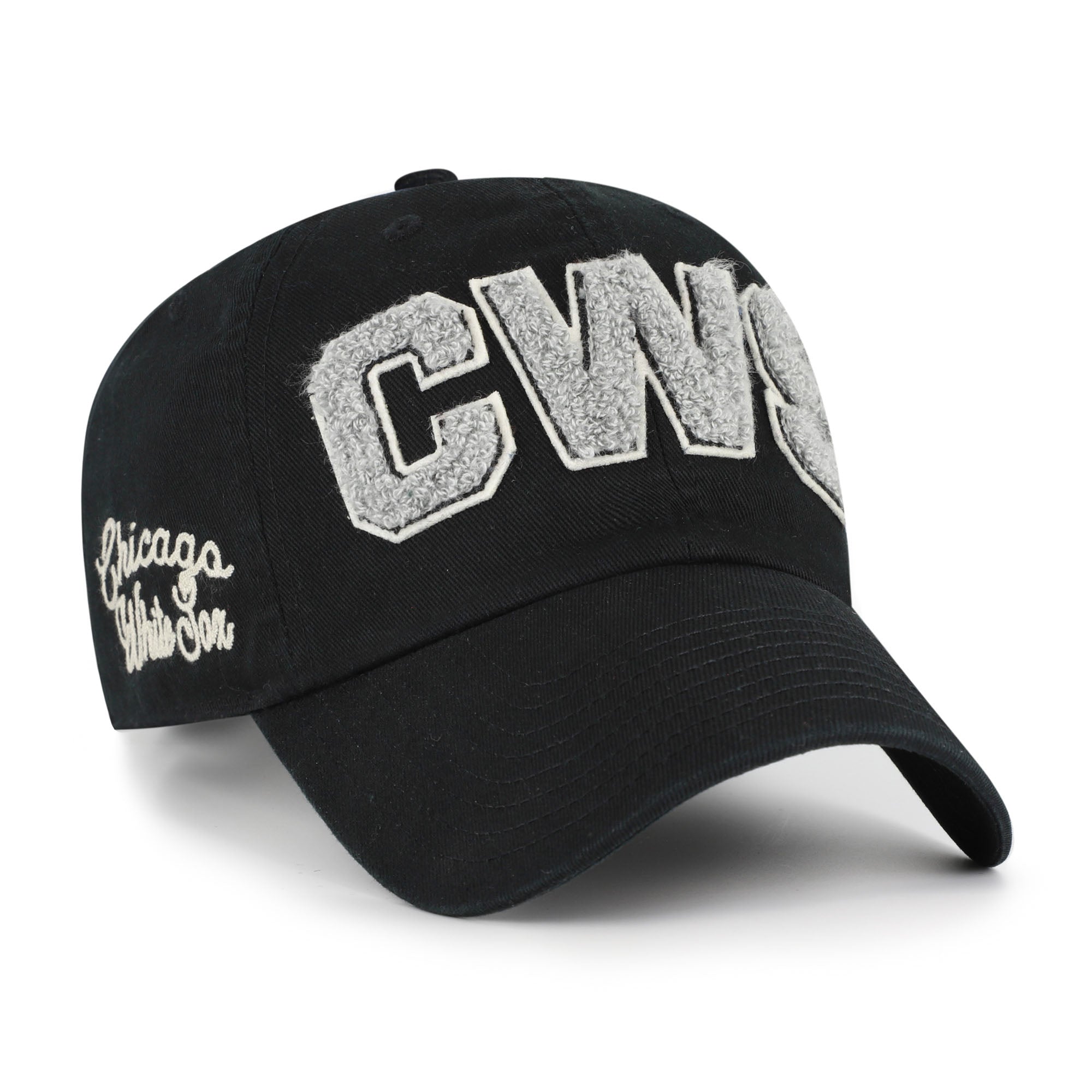 Women's '47  Black Chicago White Sox Zoey Clean Up Adjustable Hat