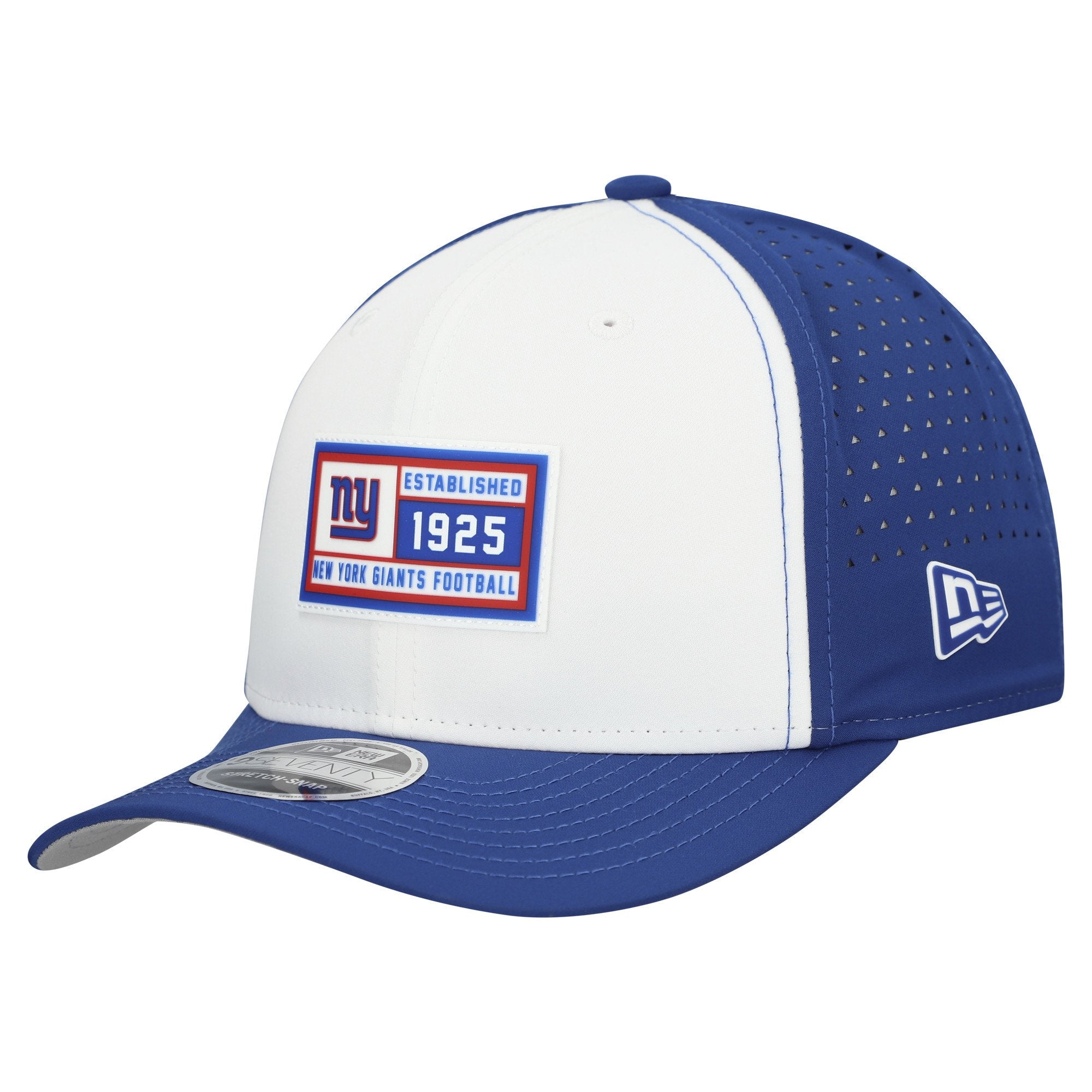 Men's New Era  White/Royal New York Giants Established Patch 9SEVENTY Adjustable Hat