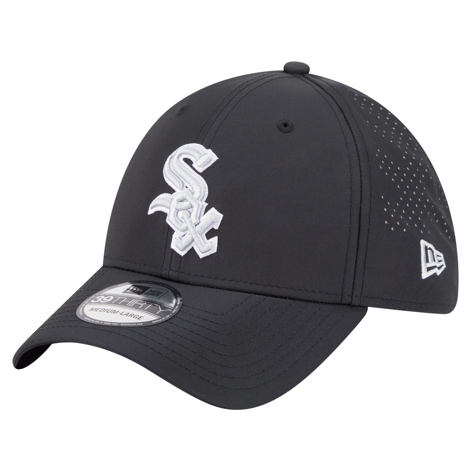 Men's New Era  Black Chicago White Sox Night 39THIRTY Flex Hat