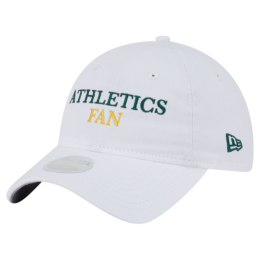 Women's New Era White Athletics Team Fan 9TWENTY Adjustable Hat