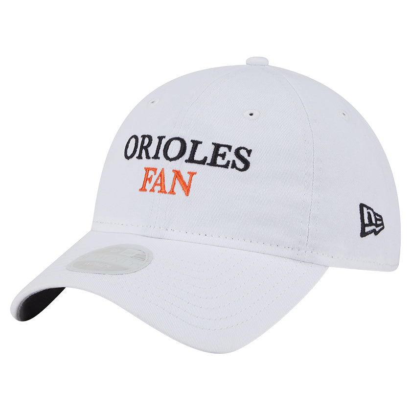Women's New Era White Baltimore Orioles Team Fan 9TWENTY Adjustable Hat