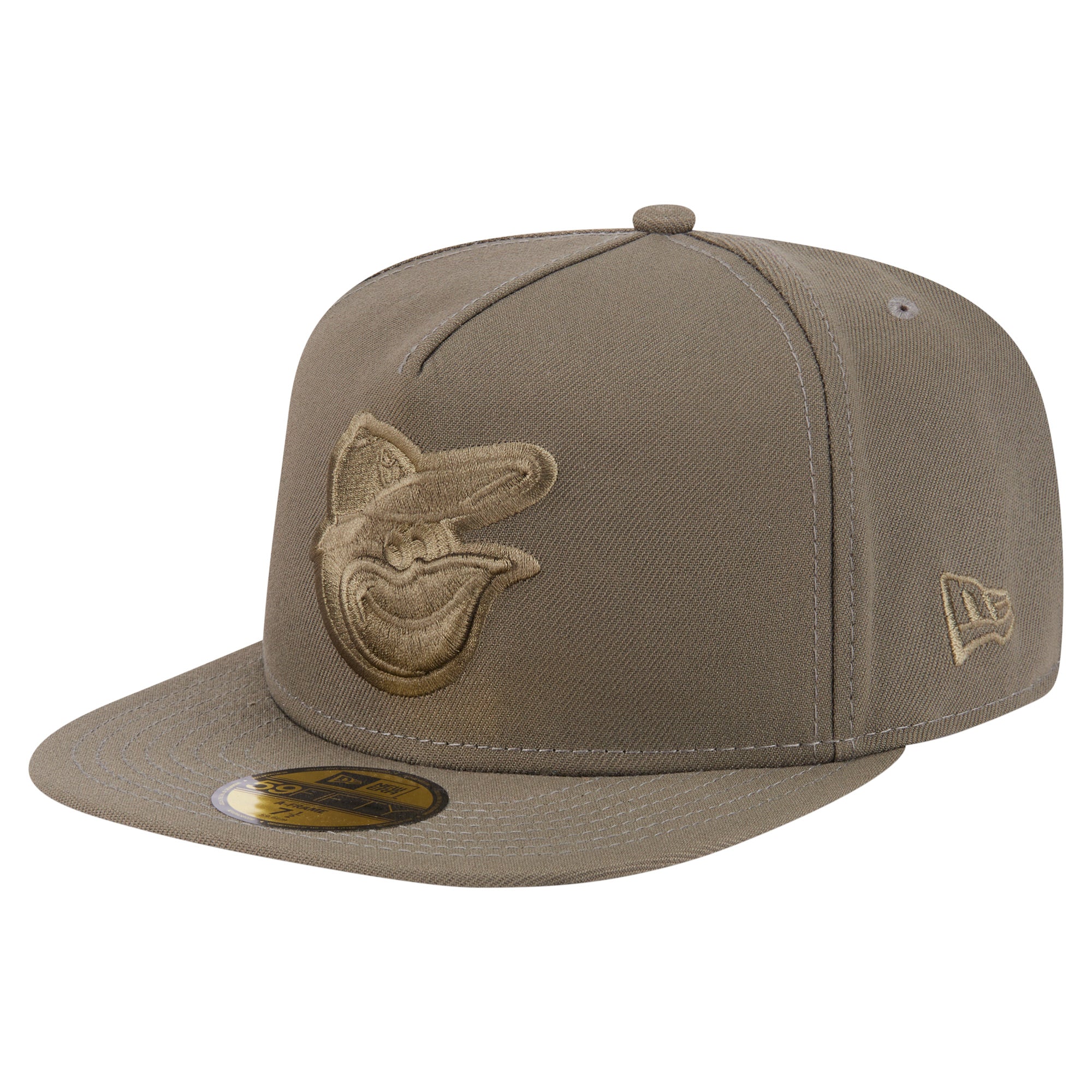 Men's New Era Olive Baltimore Orioles Color Pack A-Frame 59FIFTY Fitted Hat