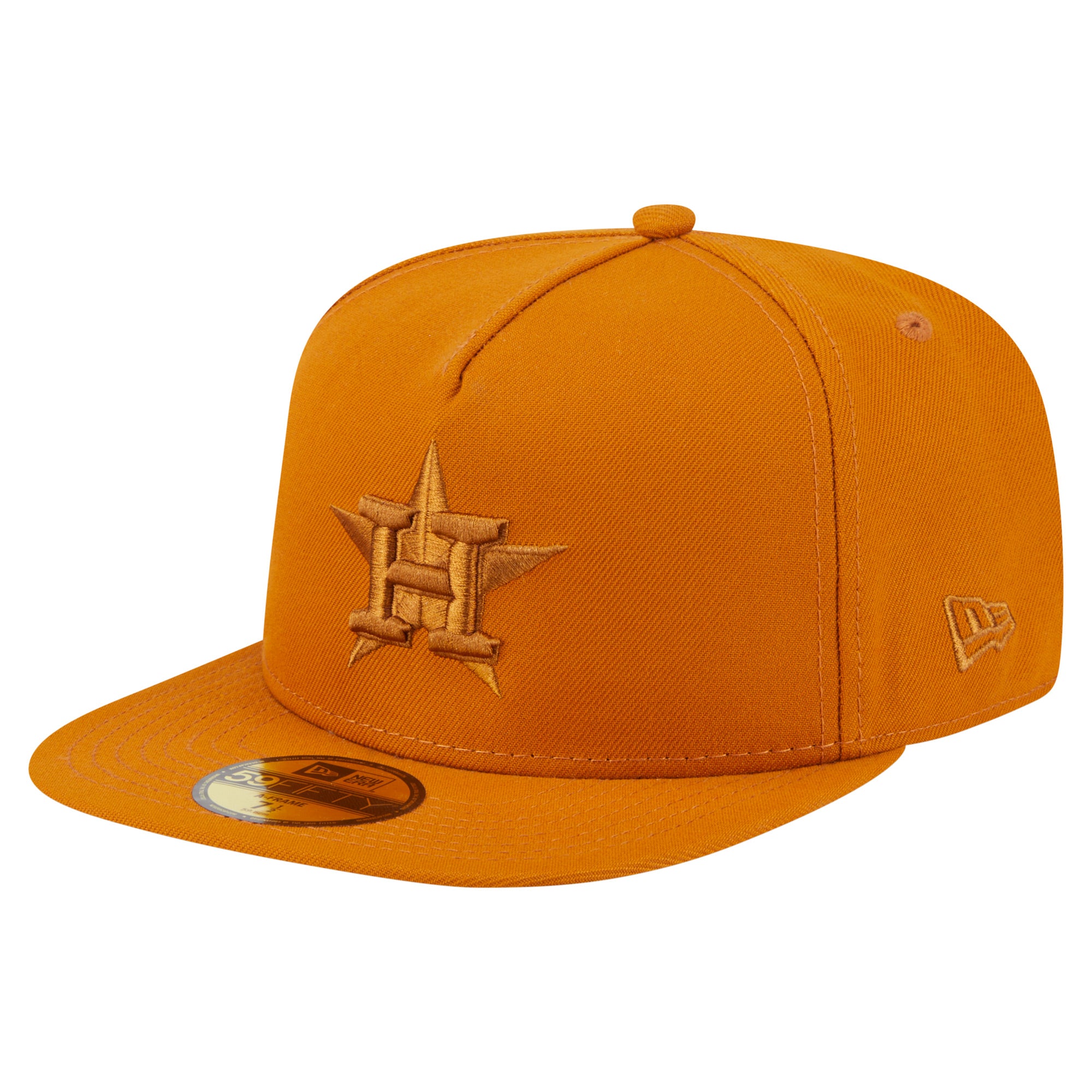 Men's New Era Orange Houston Astros Color Pack A-Frame 59FIFTY Fitted Hat