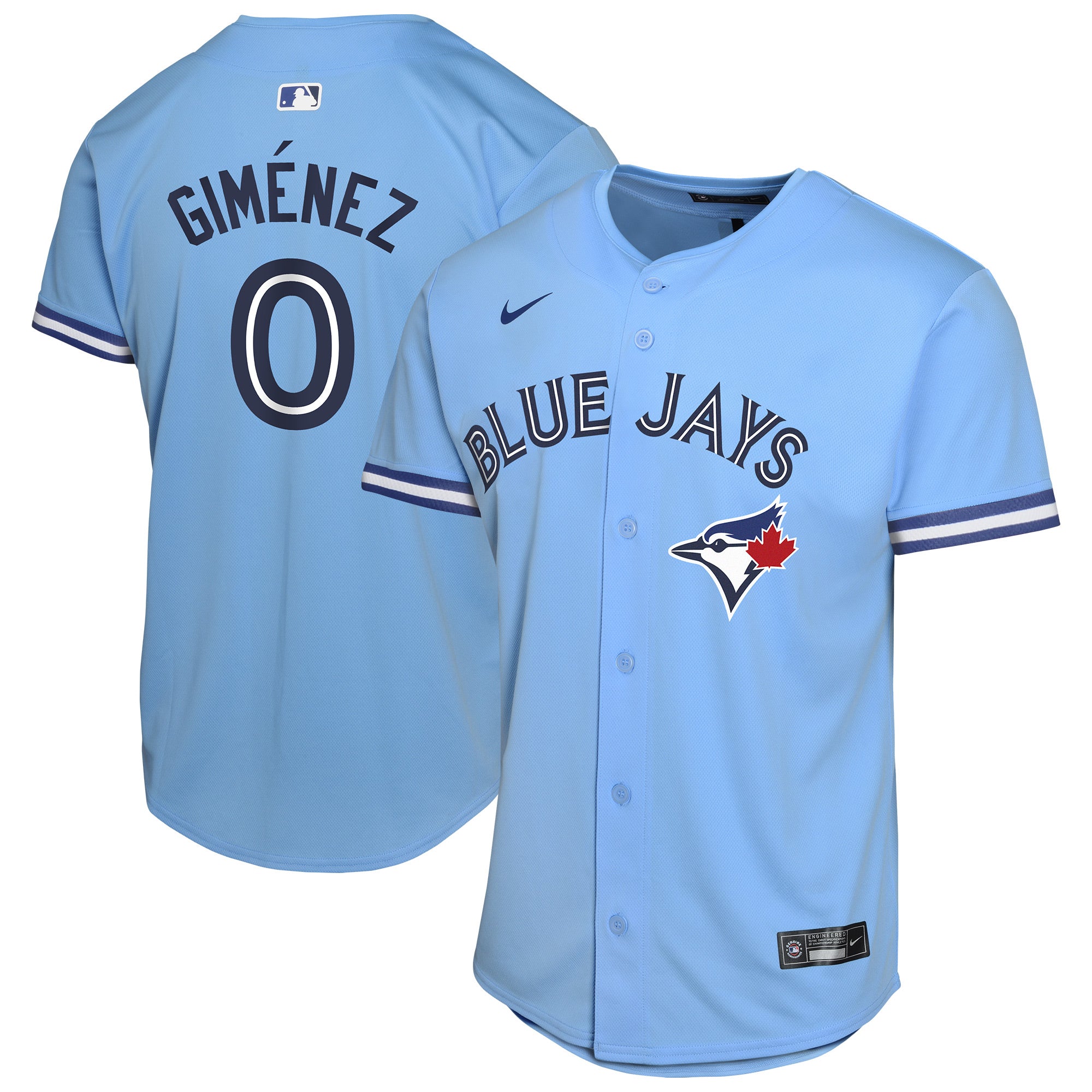 Youth Nike Andrés Giménez Powder Blue Toronto Blue Jays Alternate Game Player Jersey