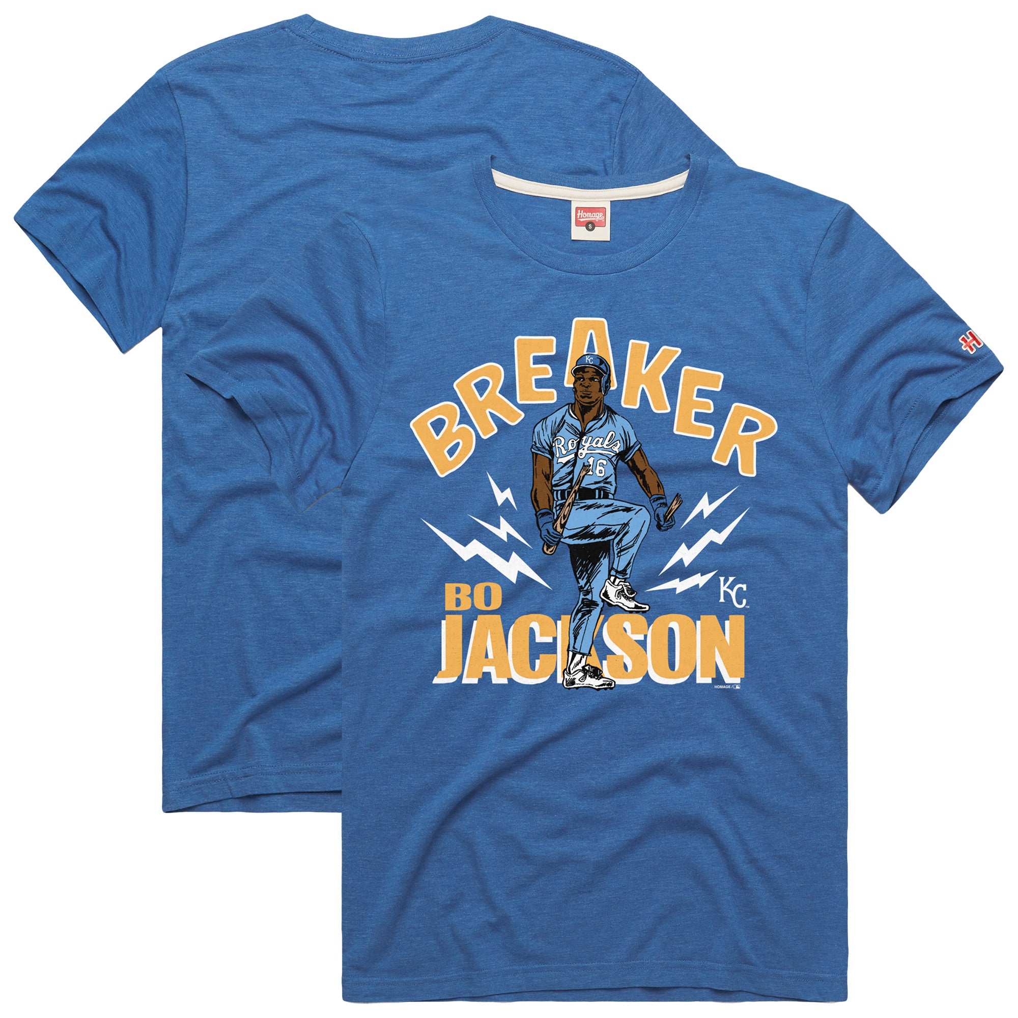 Men's Homage Bo Jackson Royal Kansas City Royals Graphic Player T-Shirt