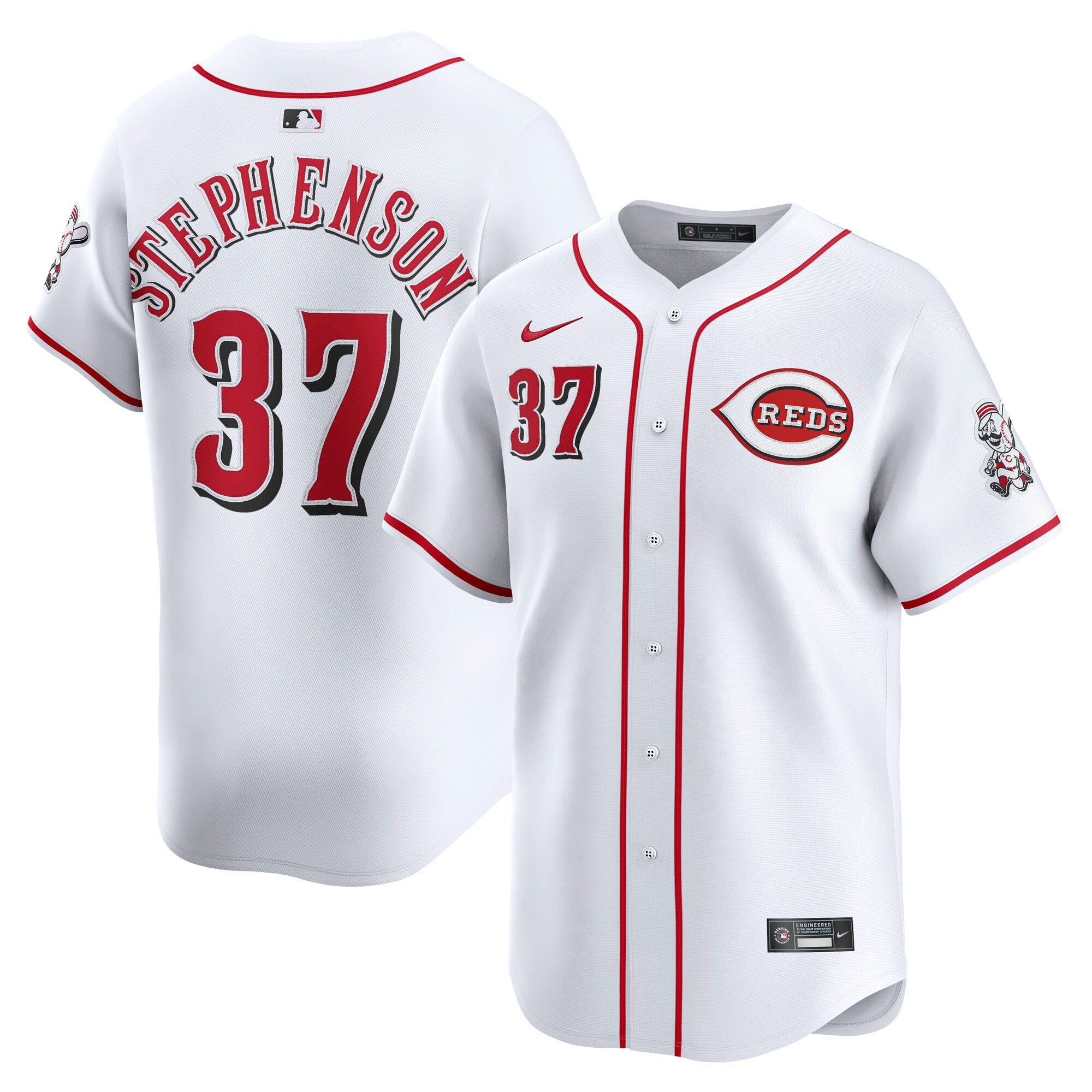 Men's Nike Tyler Stephenson White Cincinnati Reds Home Limited Player Jersey