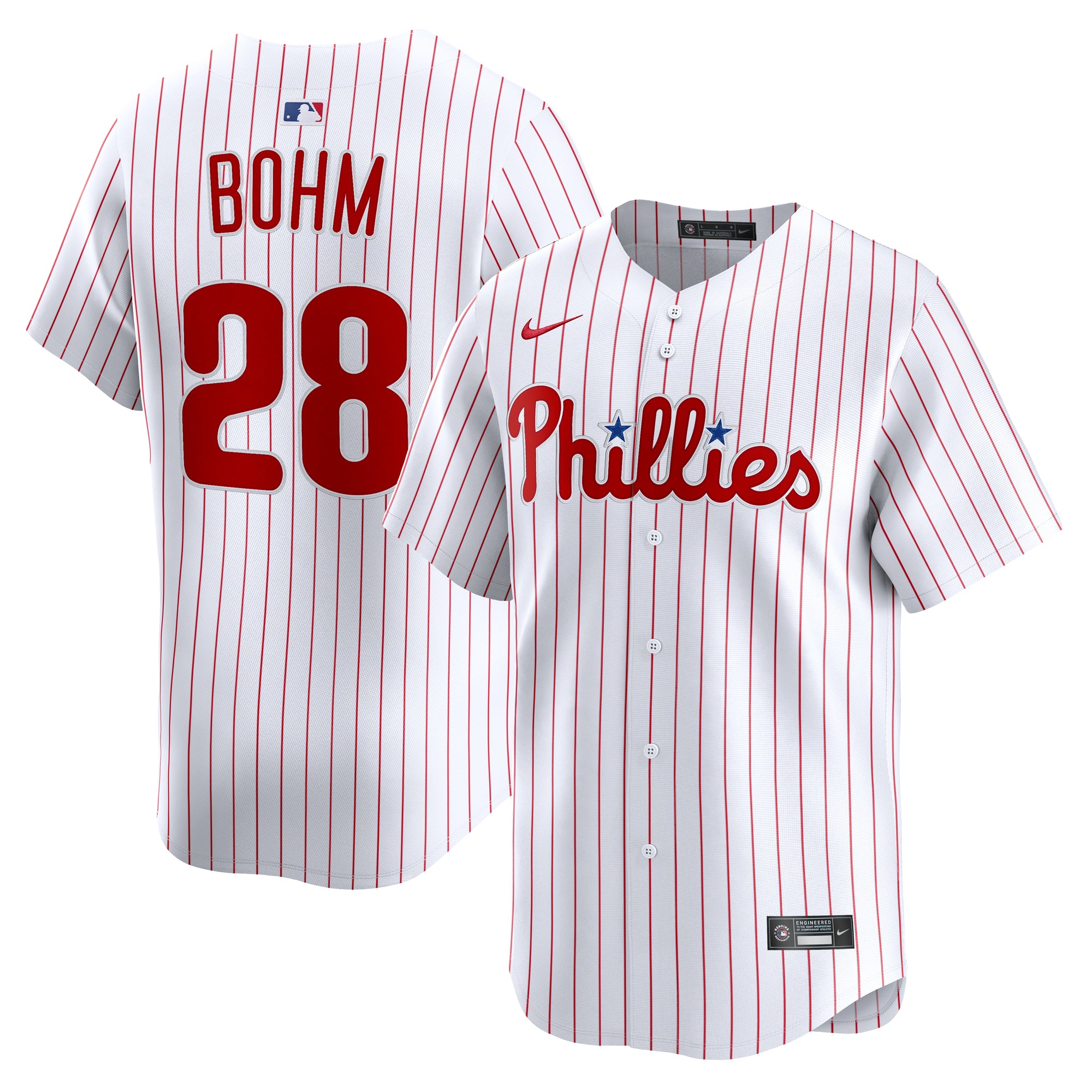 Men's Nike Alec Bohm White Philadelphia Phillies Home Limited Player Jersey