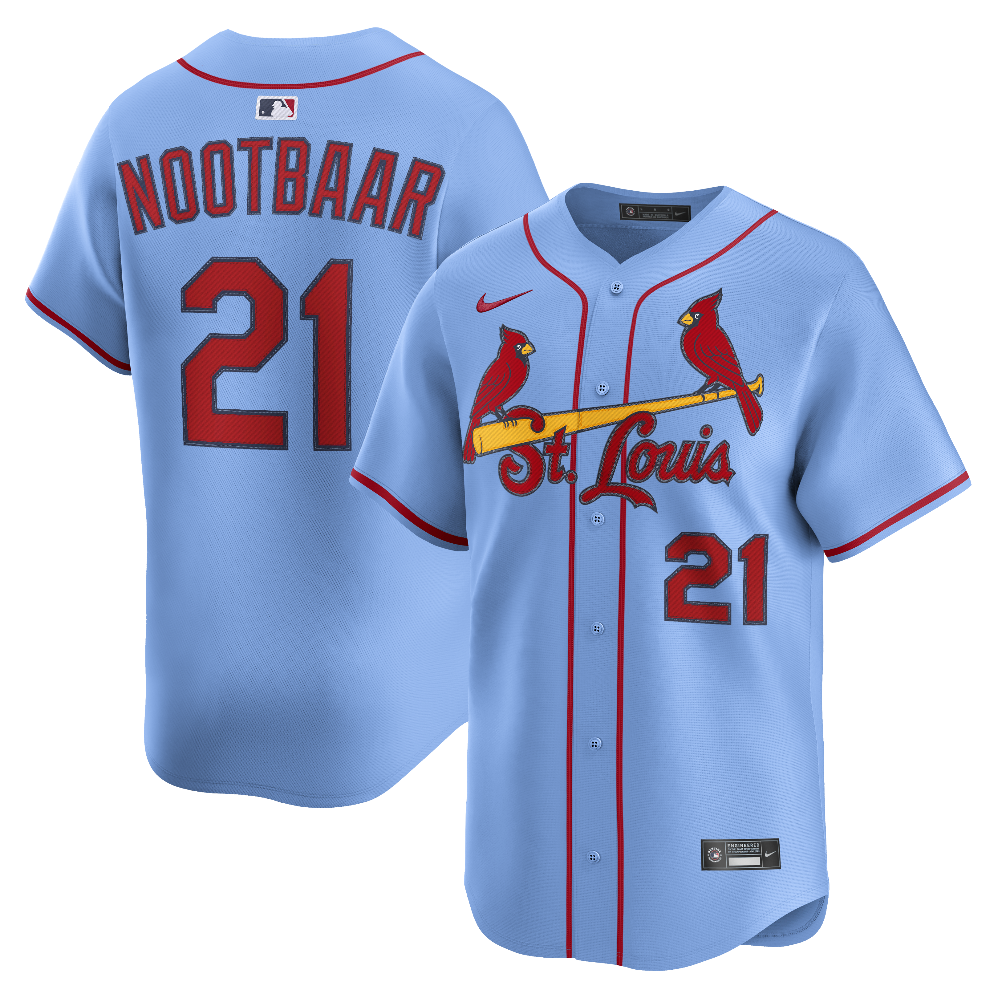Men's Nike Lars Nootbaar Light Blue St. Louis Cardinals Alternate Limited Jersey