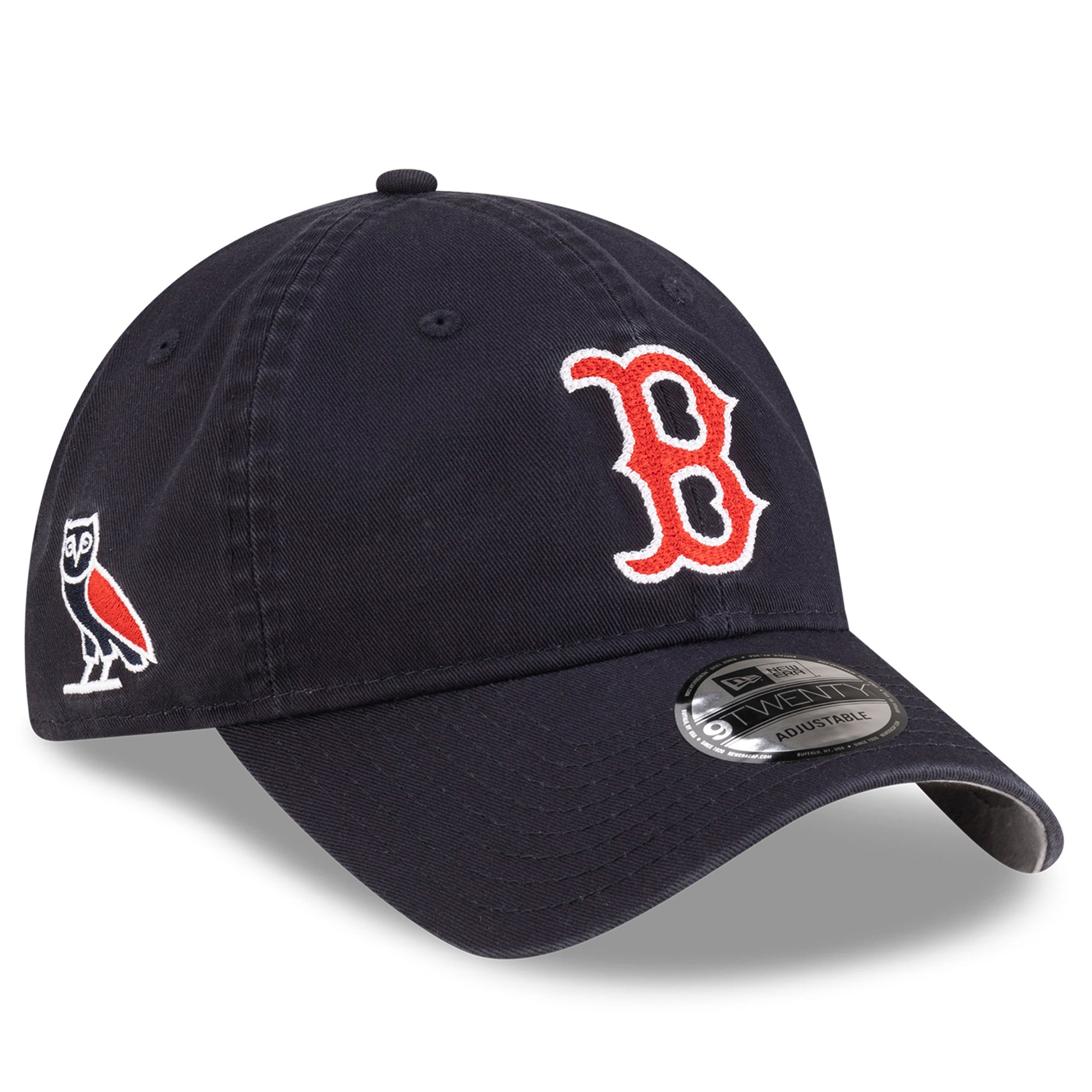 Men's OVO x New Era  Navy Boston Red Sox Washed 9TWENTY Adjustable Hat