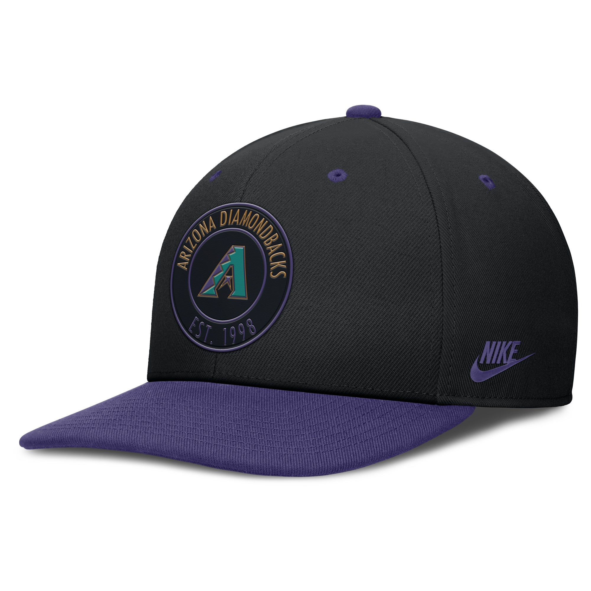 Men's Nike Black/Purple Arizona Diamondbacks Cooperstown Collection Pro Dri-FIT Snapback Hat