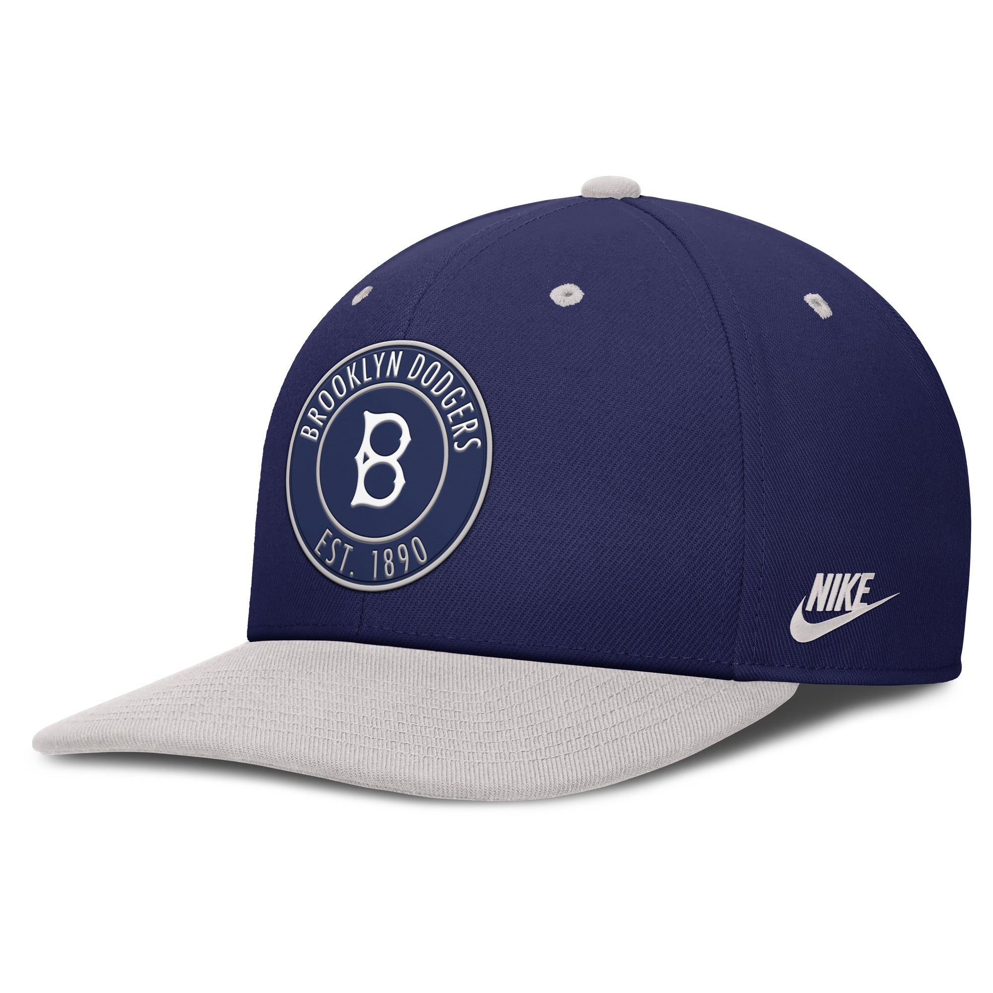 Men's Nike Navy/Silver Brooklyn Dodgers Cooperstown Collection Pro Dri-FIT Snapback Hat