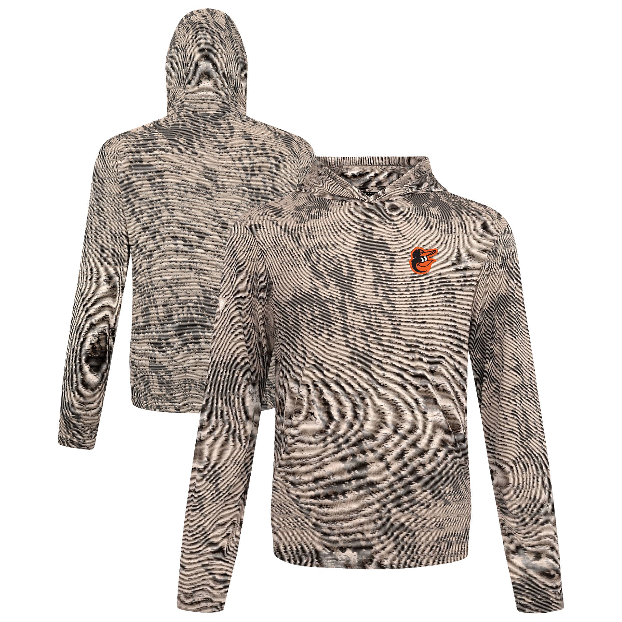 Men's Levelwear Tan Baltimore Orioles Insignia Lightweight Long Sleeve Hooded T-Shirt
