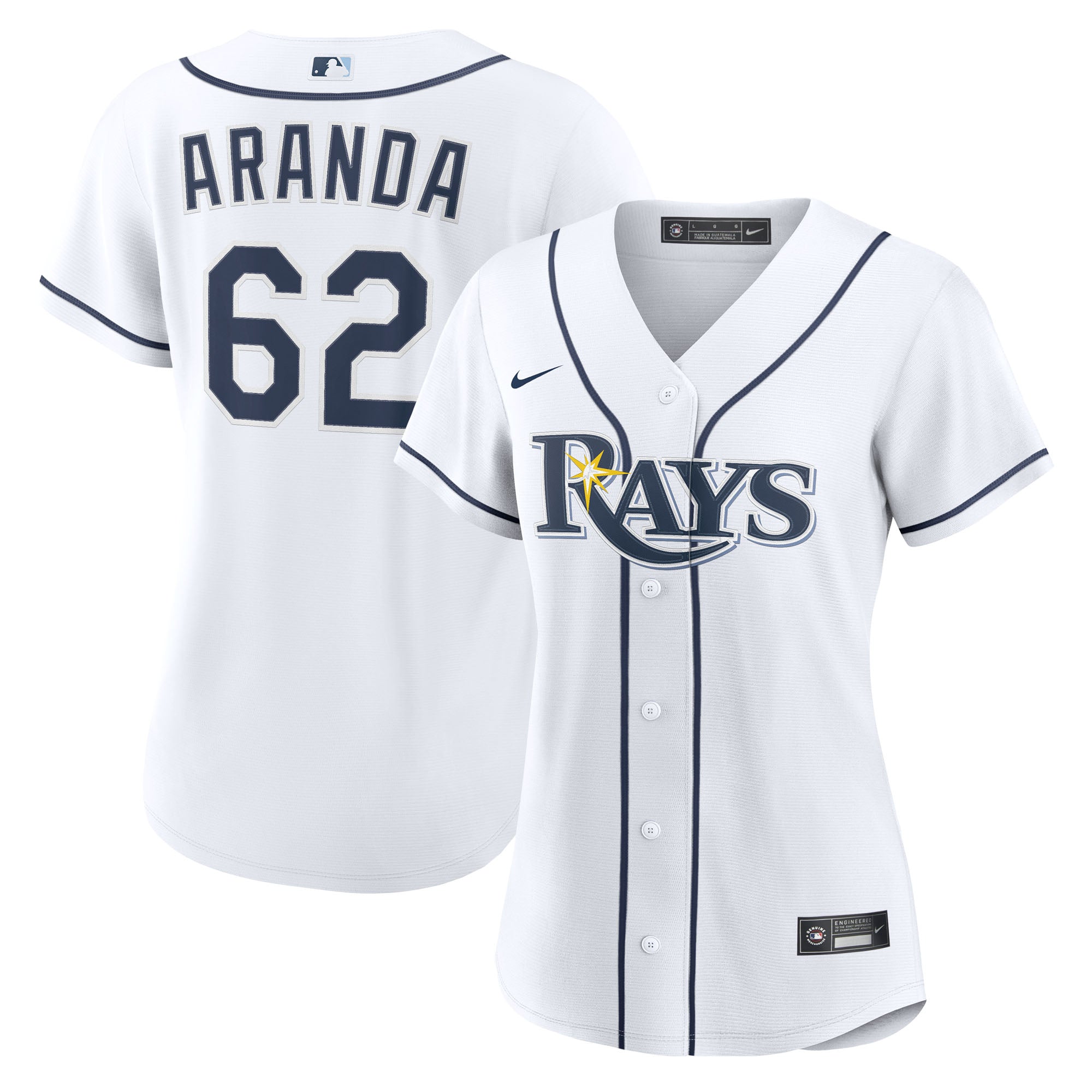Women's Nike Jonathan Aranda White Tampa Bay Rays Home Replica Jersey