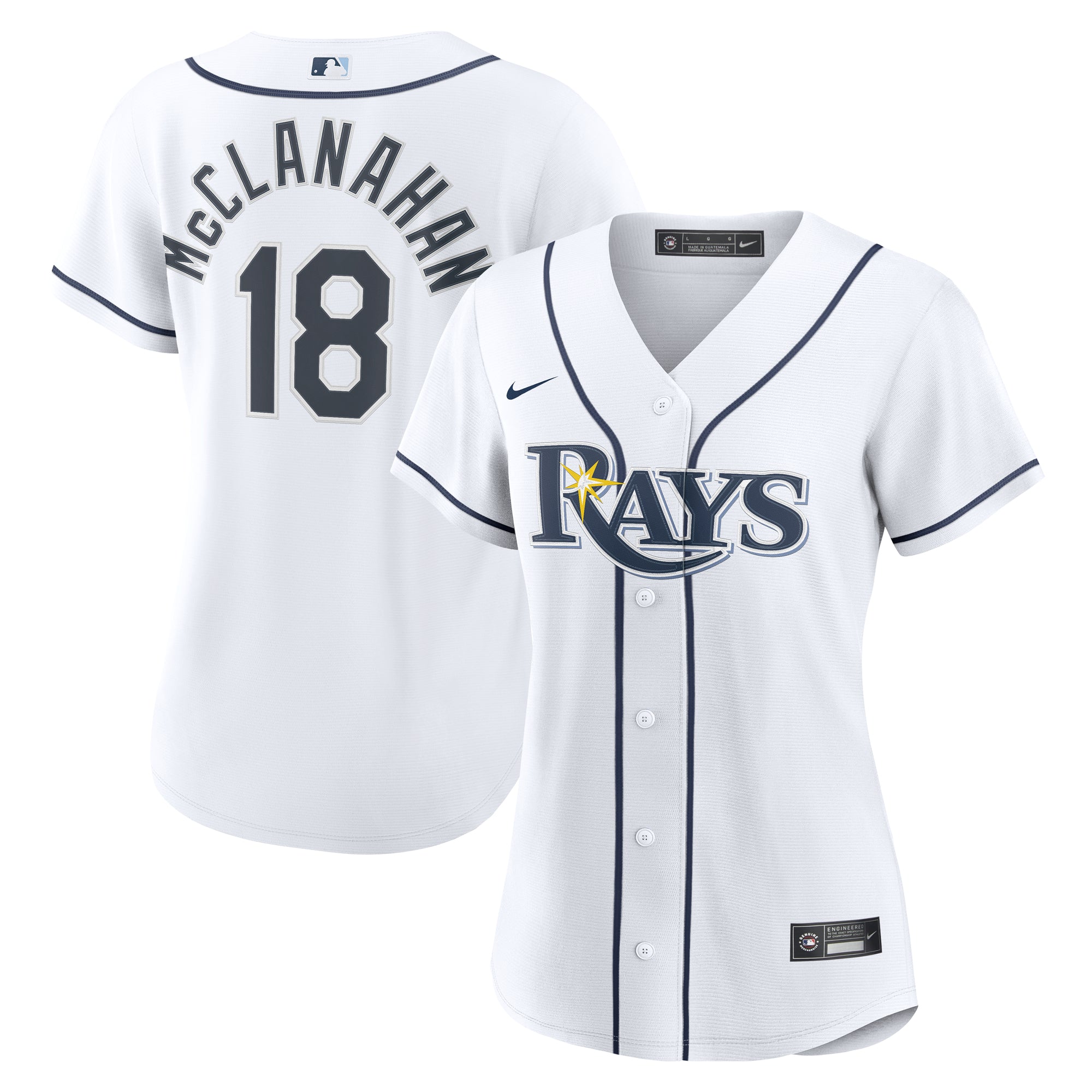 Women's Nike Shane McClanahan White Tampa Bay Rays Home Replica Jersey