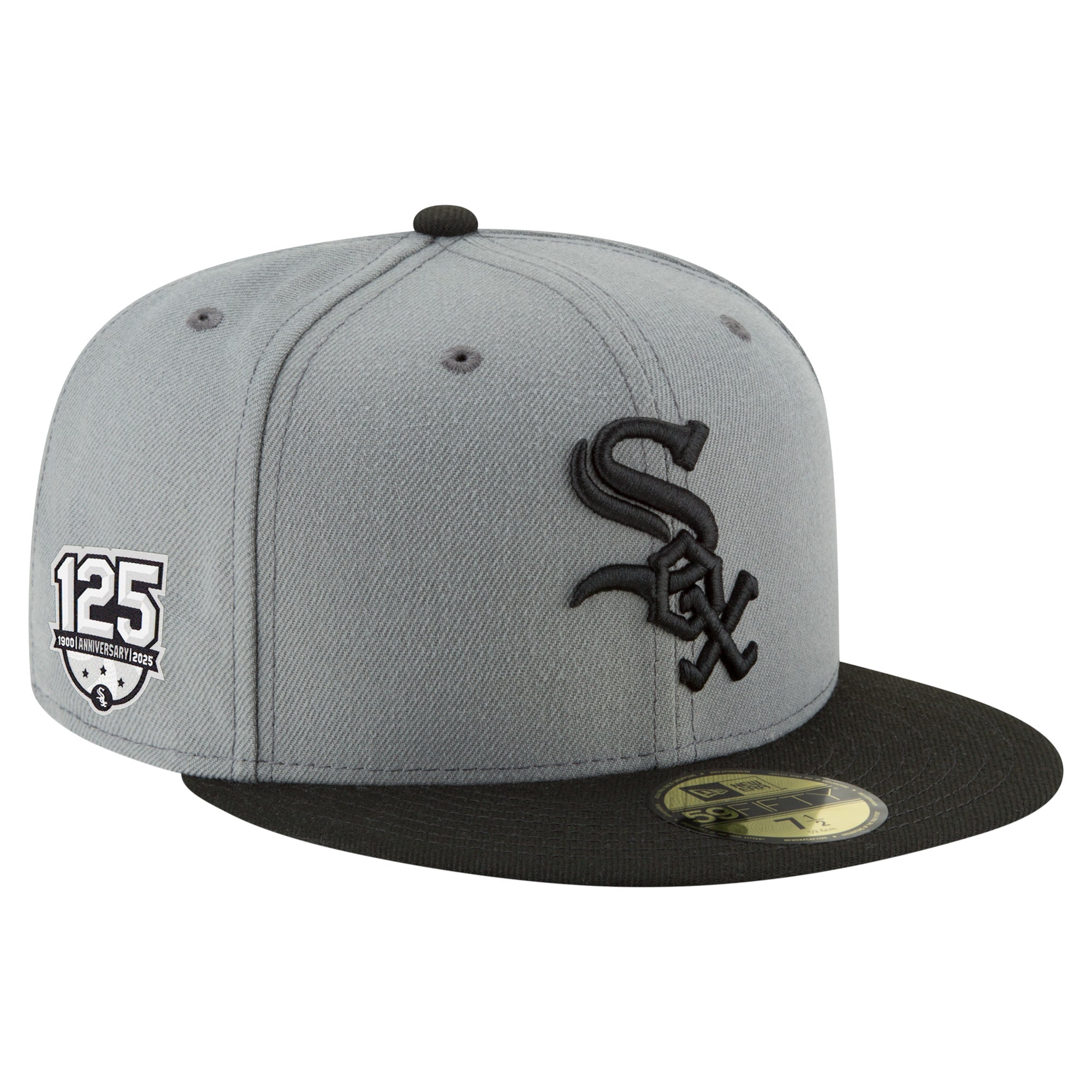 Men's New Era  Gray Chicago White Sox 125th Anniversary 59FIFTY Fitted Hat