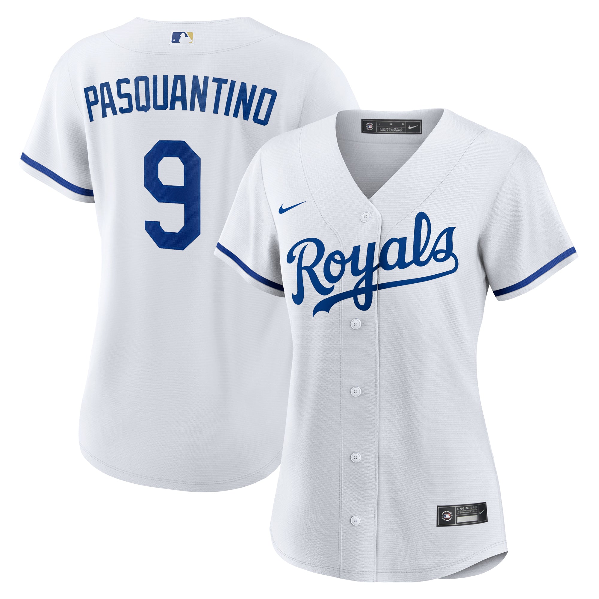 Women's Nike Vinnie Pasquantino White Kansas City Royals Home Replica Jersey