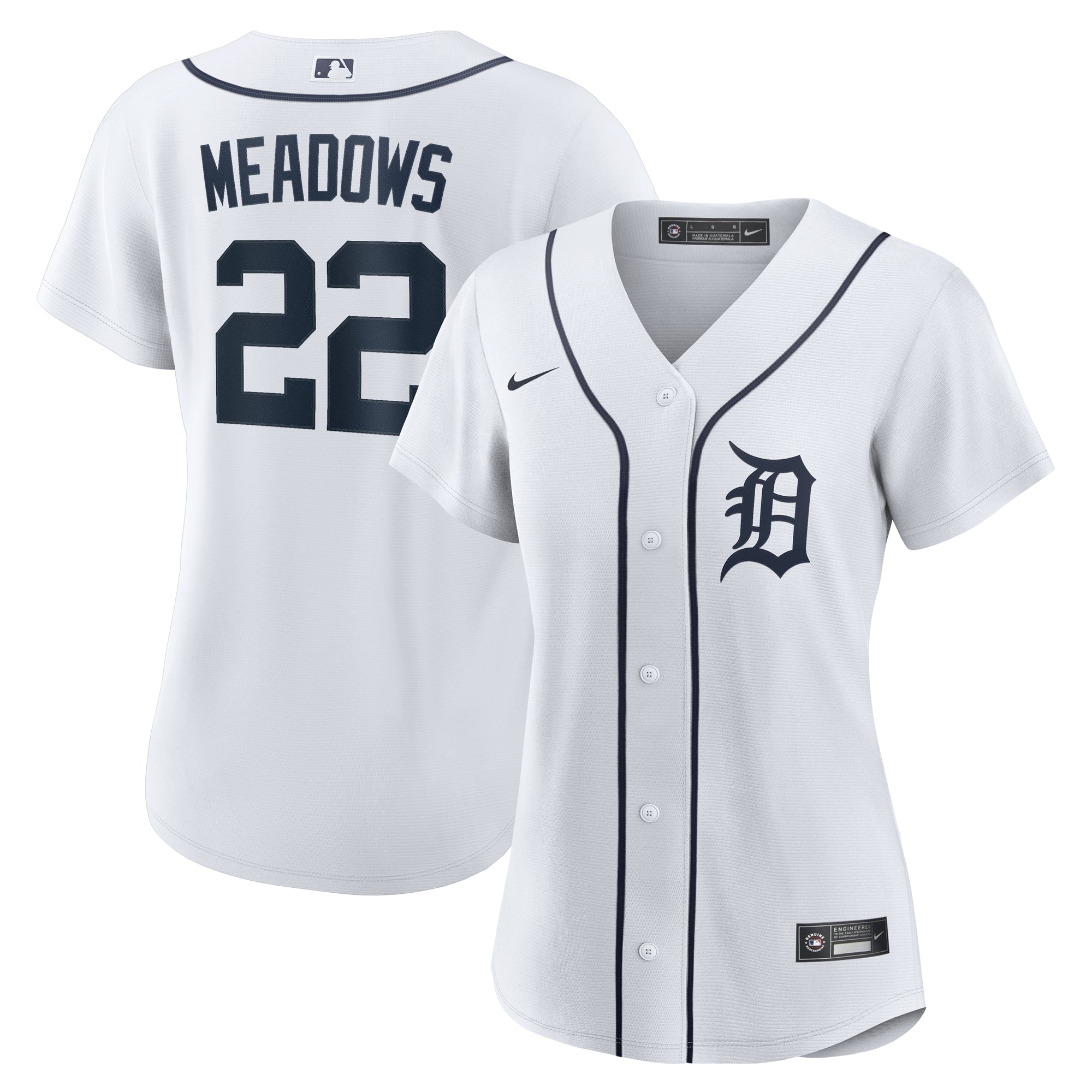 Women's Nike Parker Meadows White Detroit Tigers Home Replica Jersey