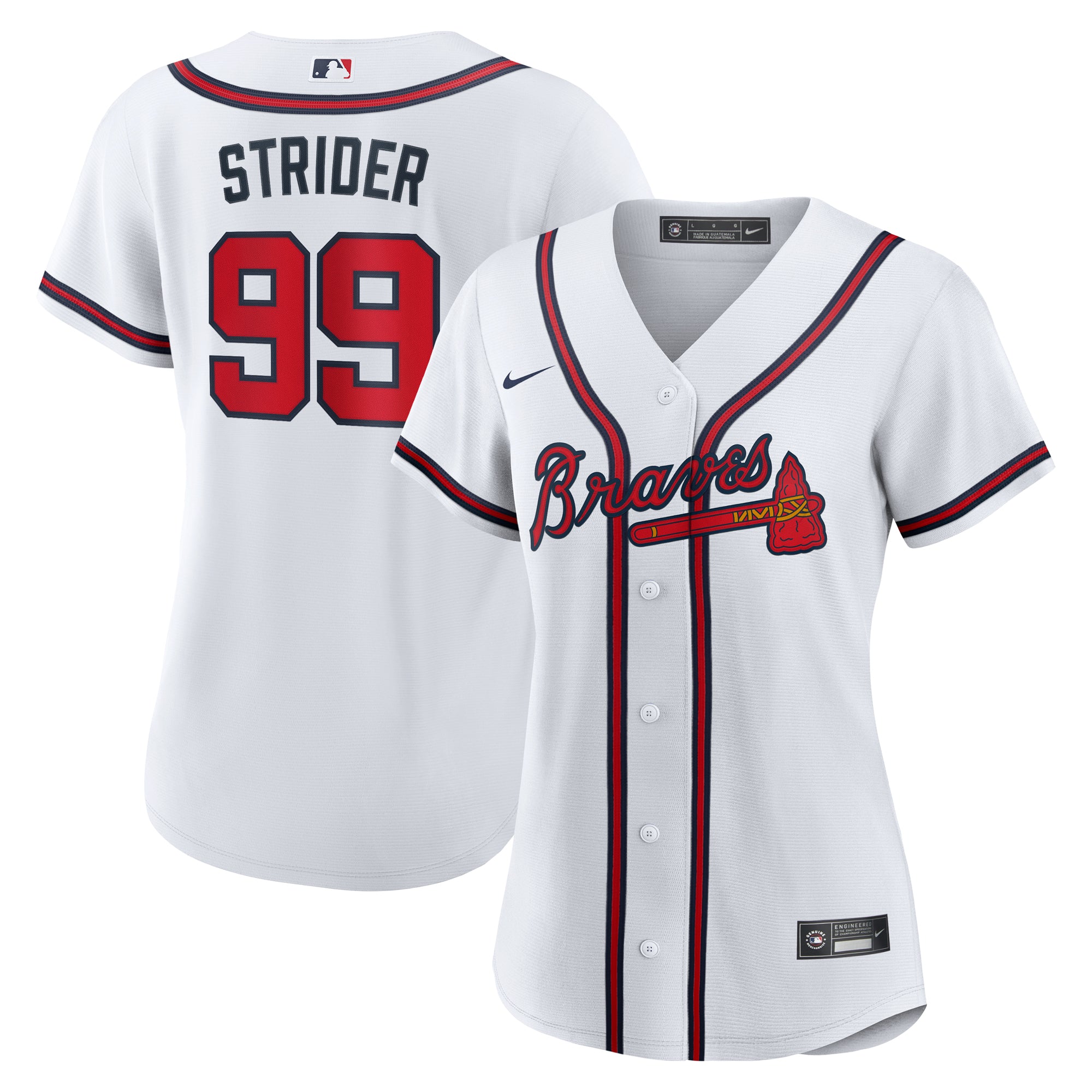 Women's Nike Spencer Strider White Atlanta Braves Home Replica Jersey