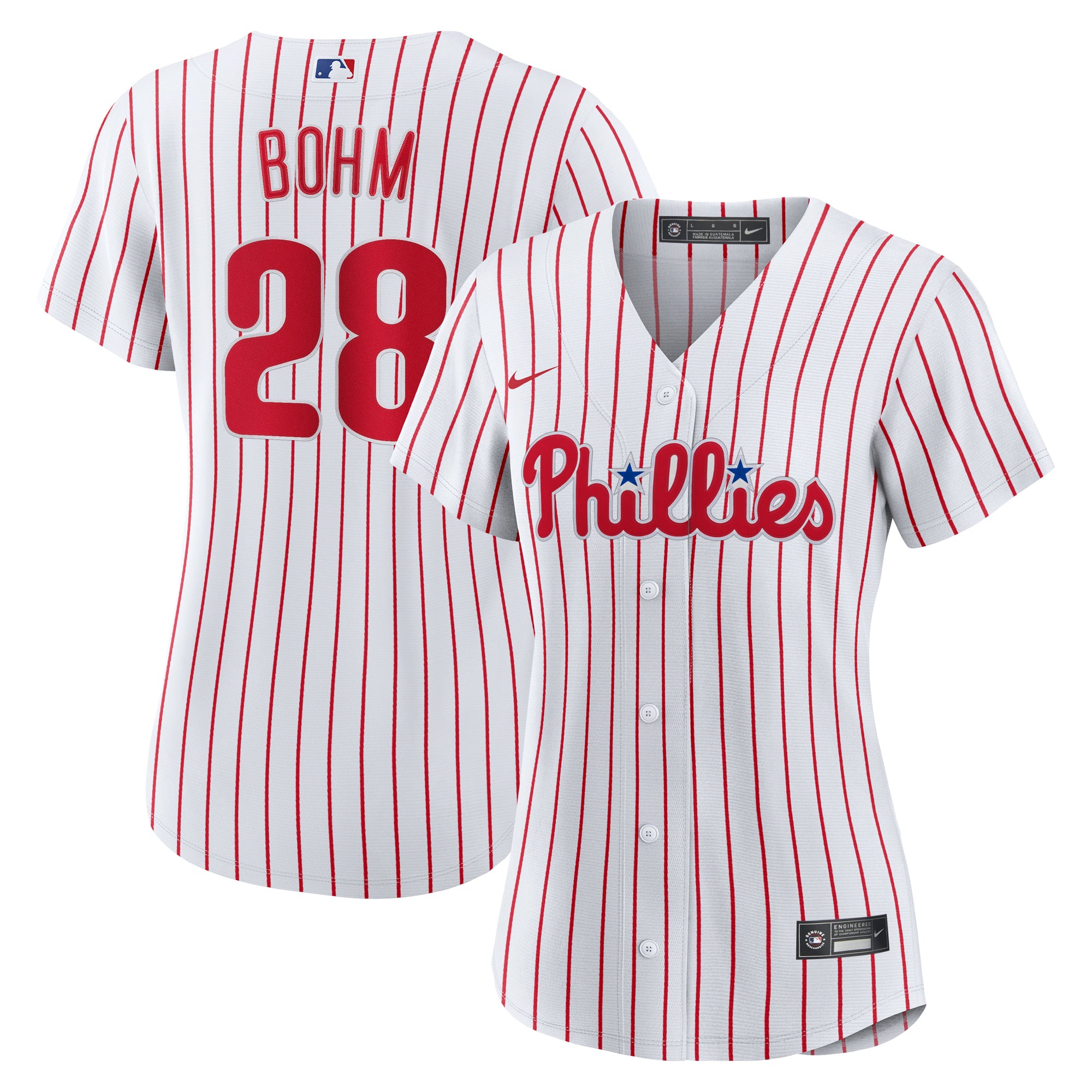 Women's Nike Alec Bohm White Philadelphia Phillies Home Replica Jersey