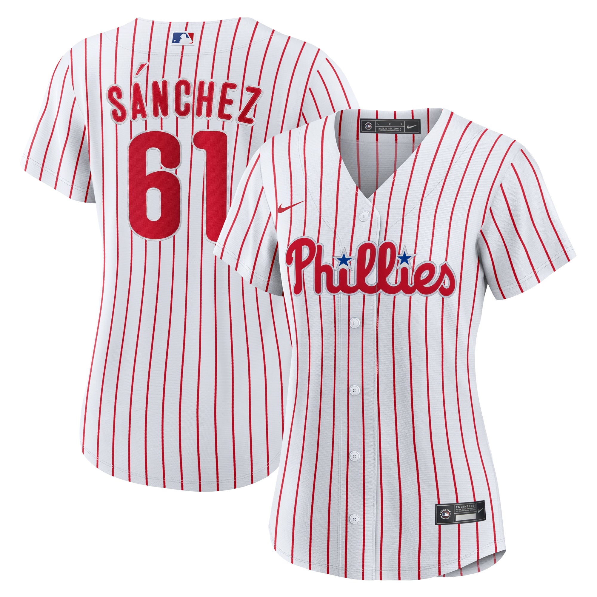 Women's Nike Cristopher Sanchez White Philadelphia Phillies Home Replica Jersey