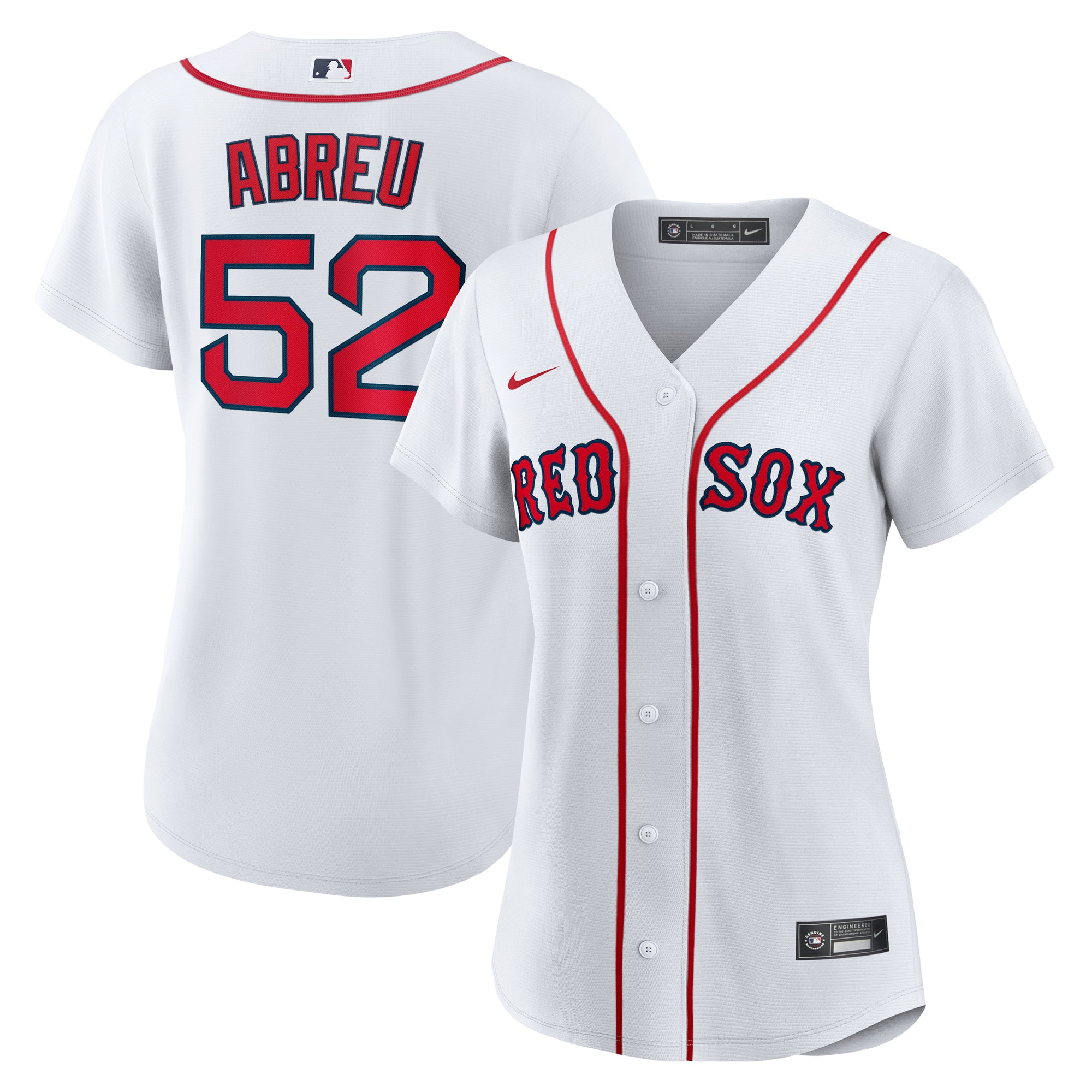 Women's Nike Wilyer Abreu White Boston Red Sox Home Replica Jersey