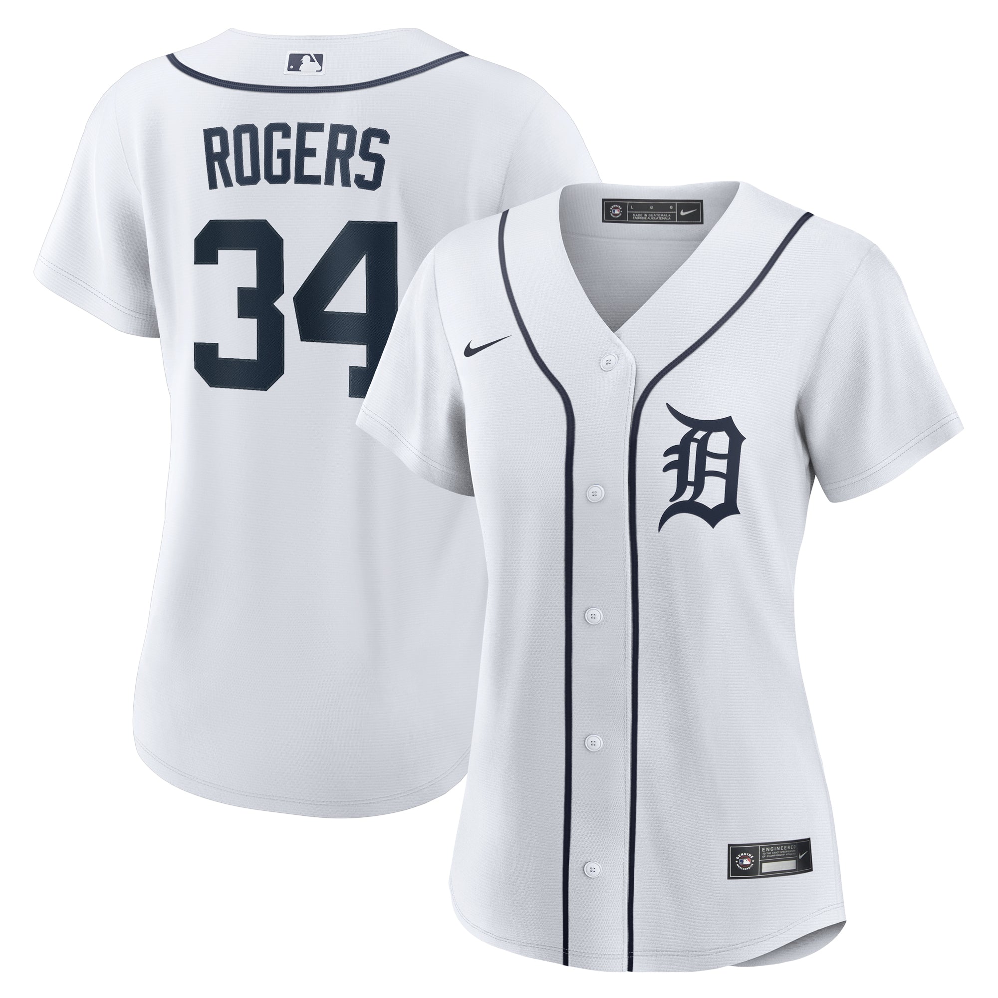 Women's Nike Jake Rogers White Detroit Tigers Home Replica Jersey
