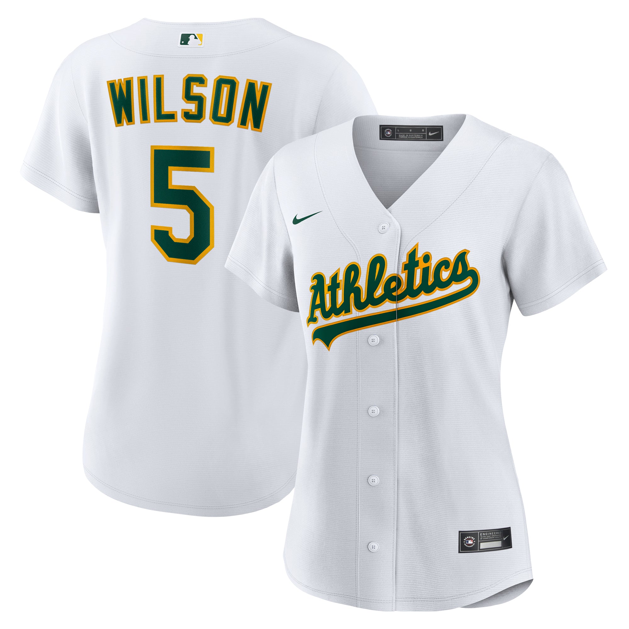 Women's Nike Jacob Wilson White Athletics Home Replica Jersey