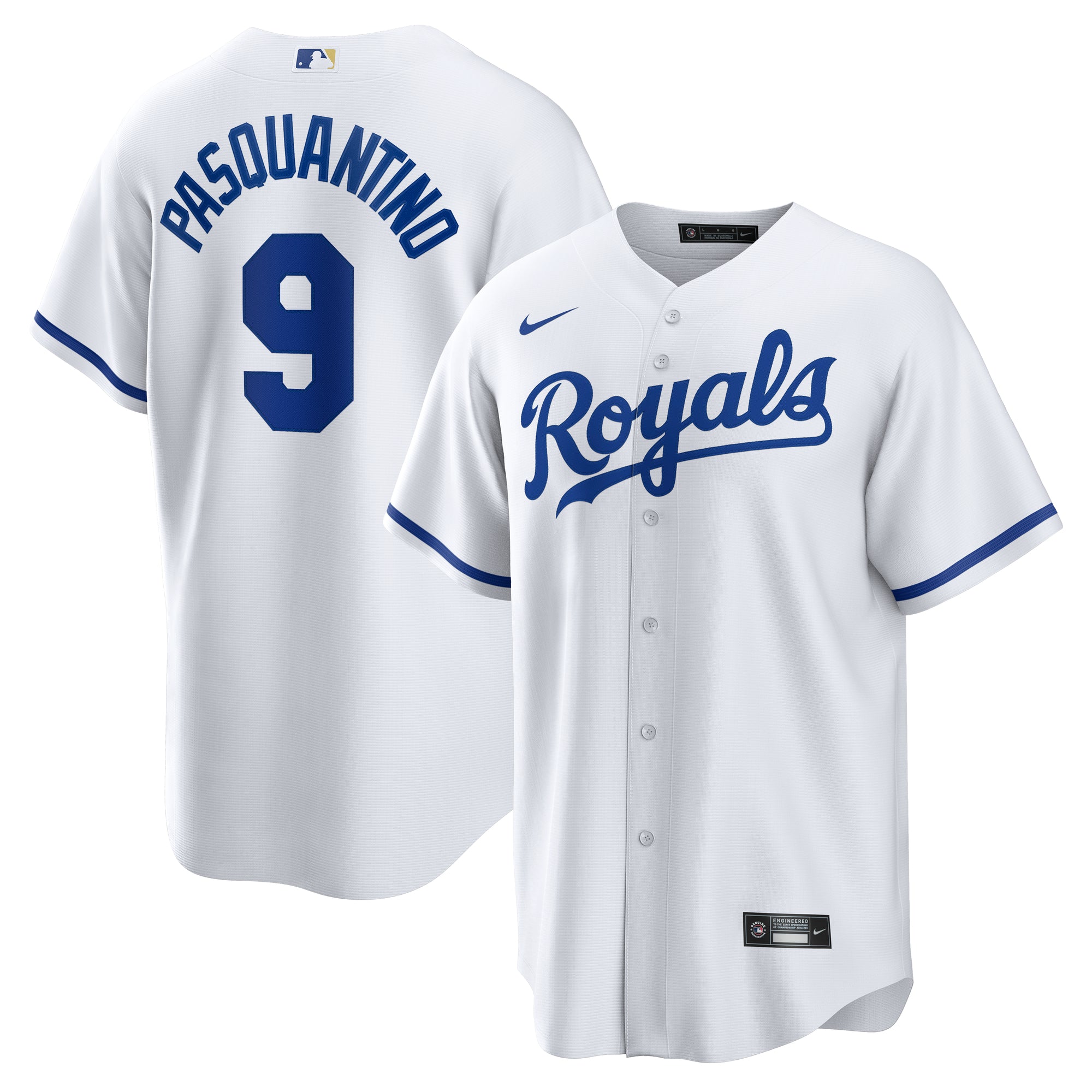 Men's Nike Vinnie Pasquantino White Kansas City Royals Home Replica Jersey