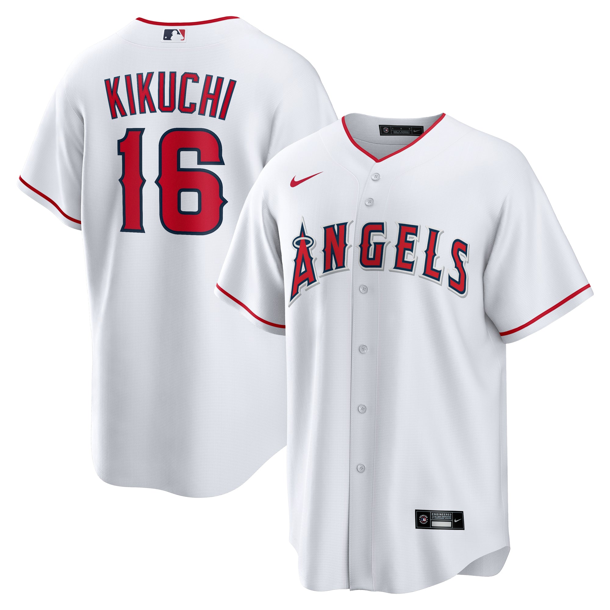 Men's Nike Yusei Kikuchi White Los Angeles Angels Home Replica Jersey