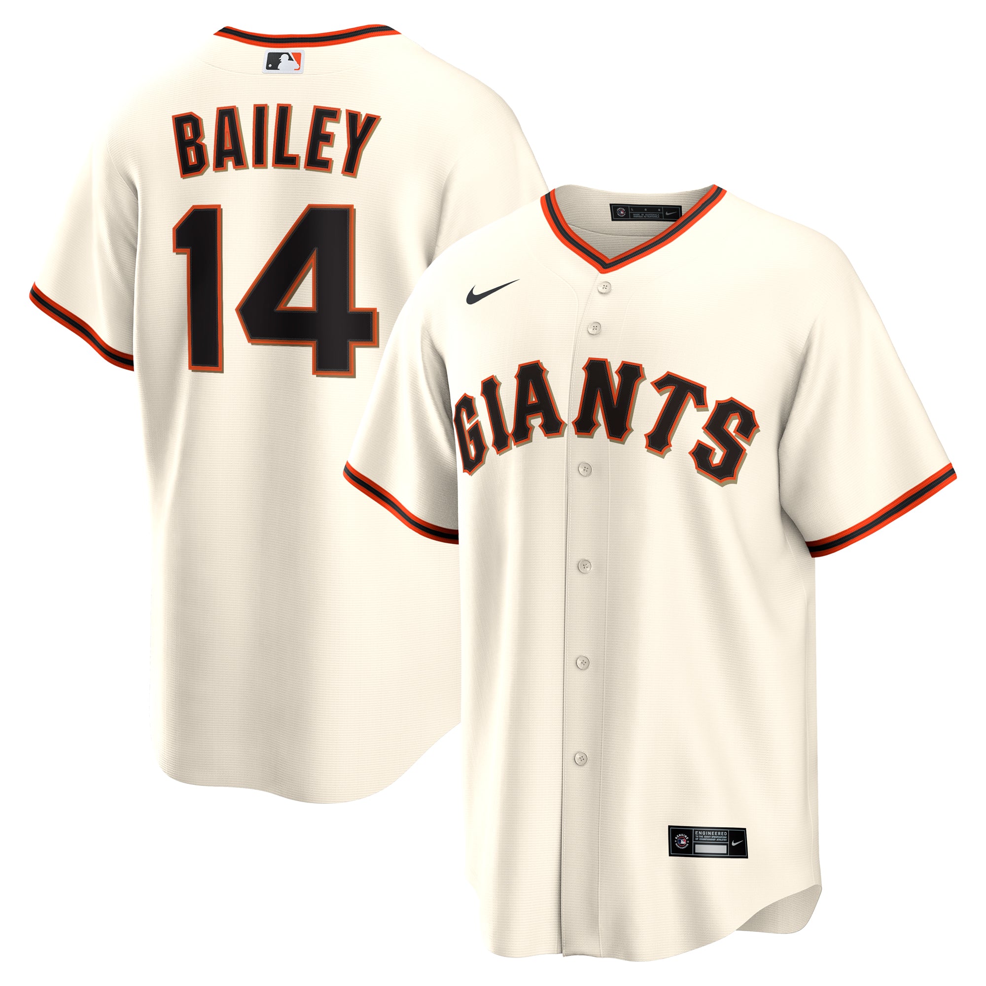 Men's Nike Patrick Bailey Cream San Francisco Giants Home Replica Jersey
