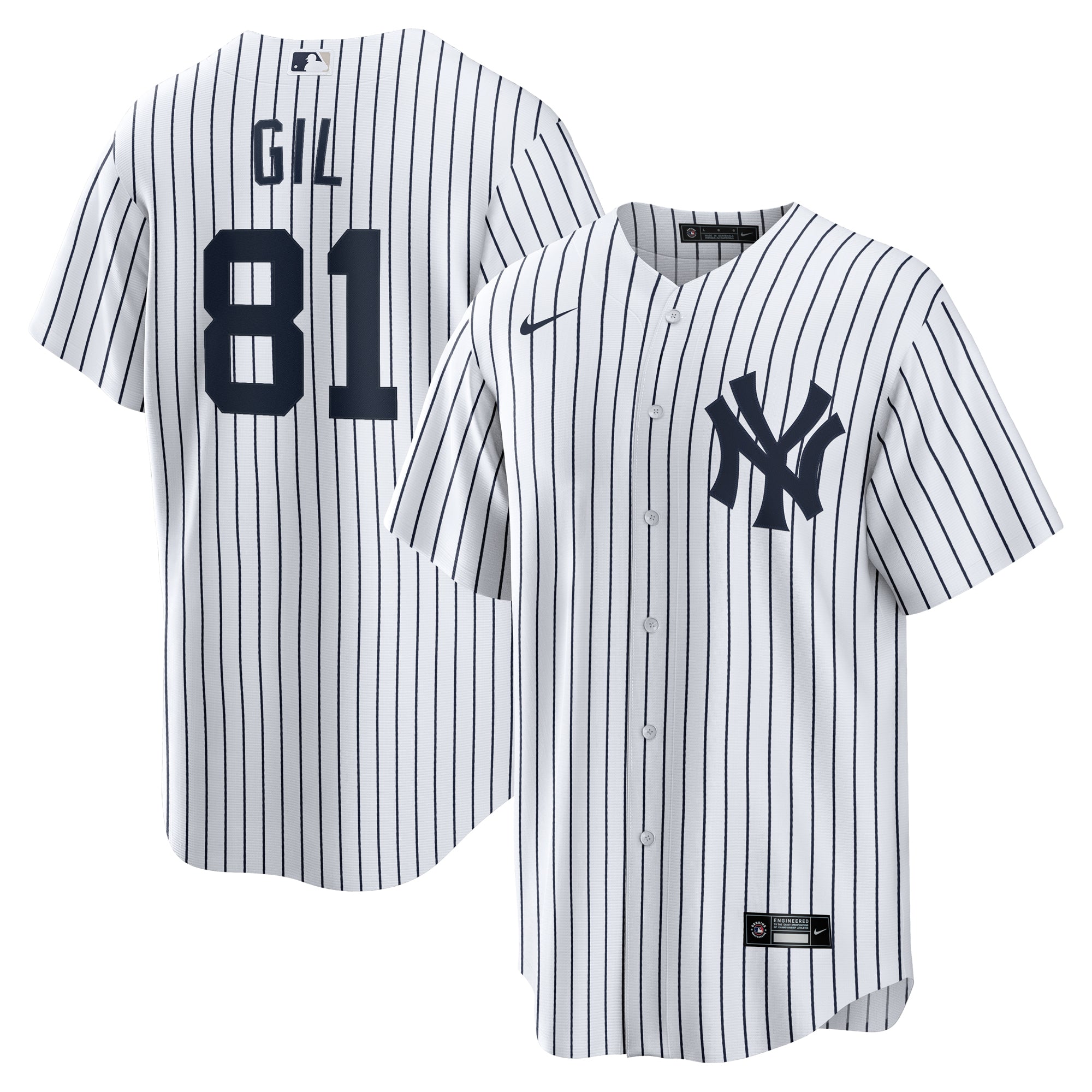 Men's Nike Luis Gil White New York Yankees Home Replica Jersey