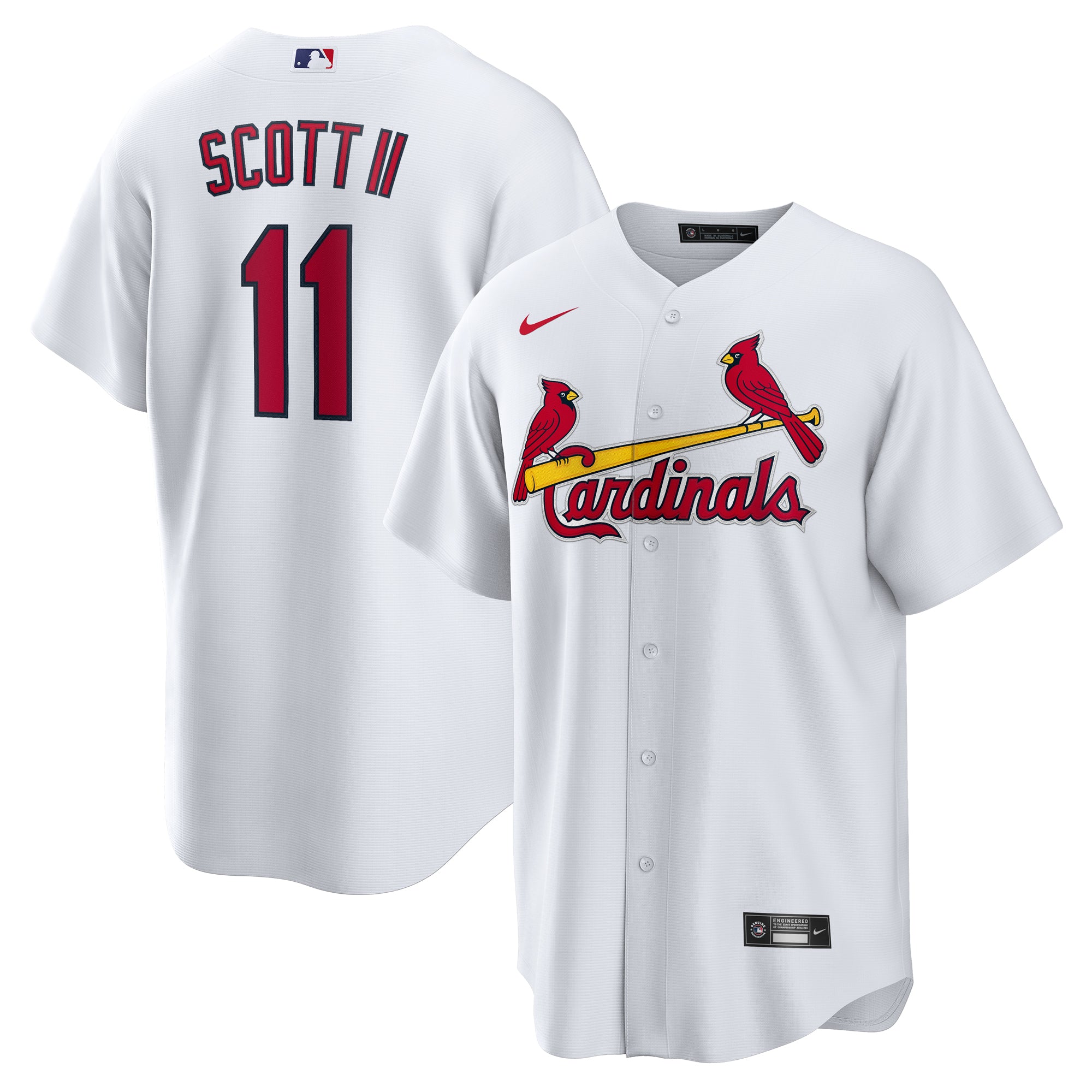 Men's Nike Victor Scott II White St. Louis Cardinals Home Replica Jersey