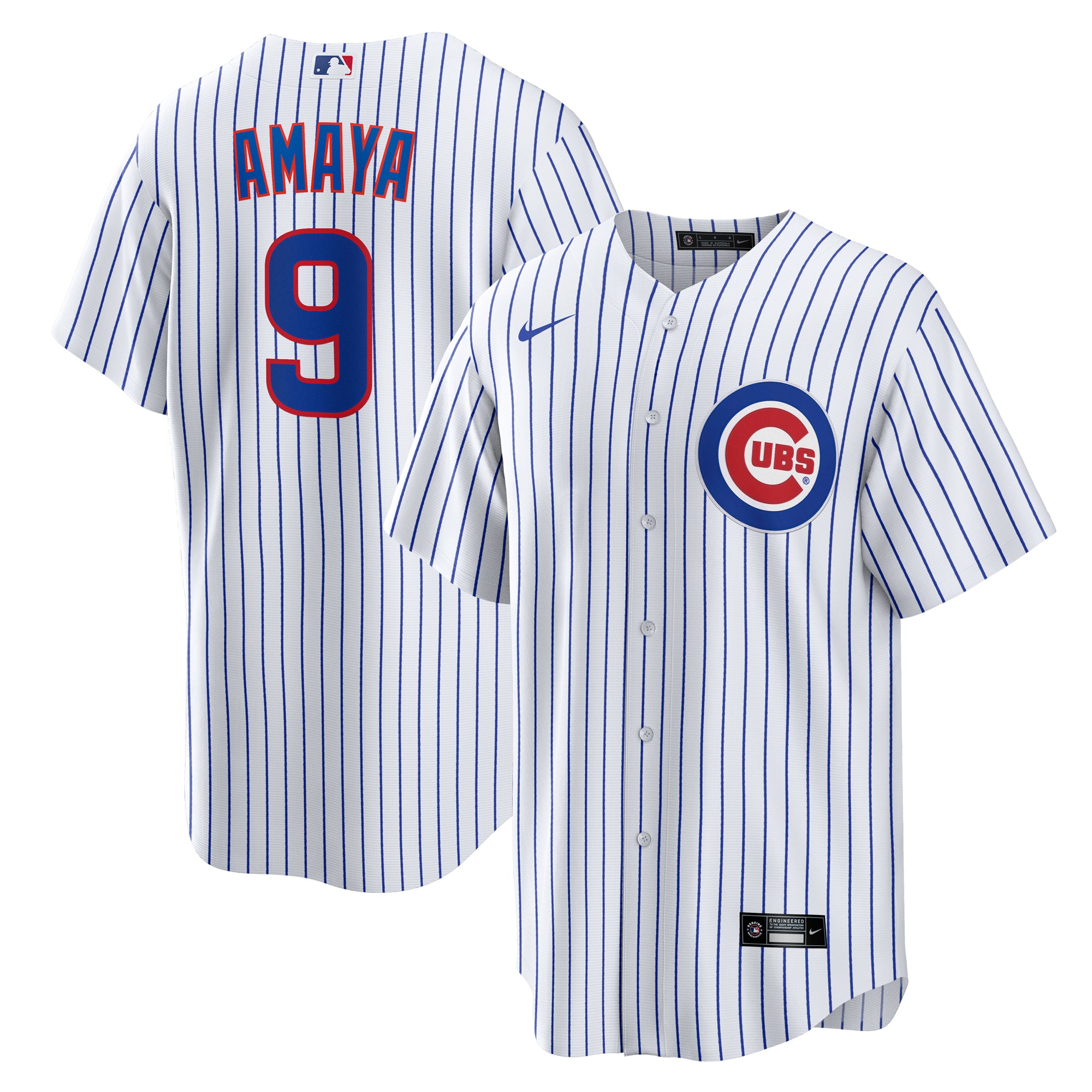 Men's Nike Miguel Amaya White Chicago Cubs Home Replica Jersey