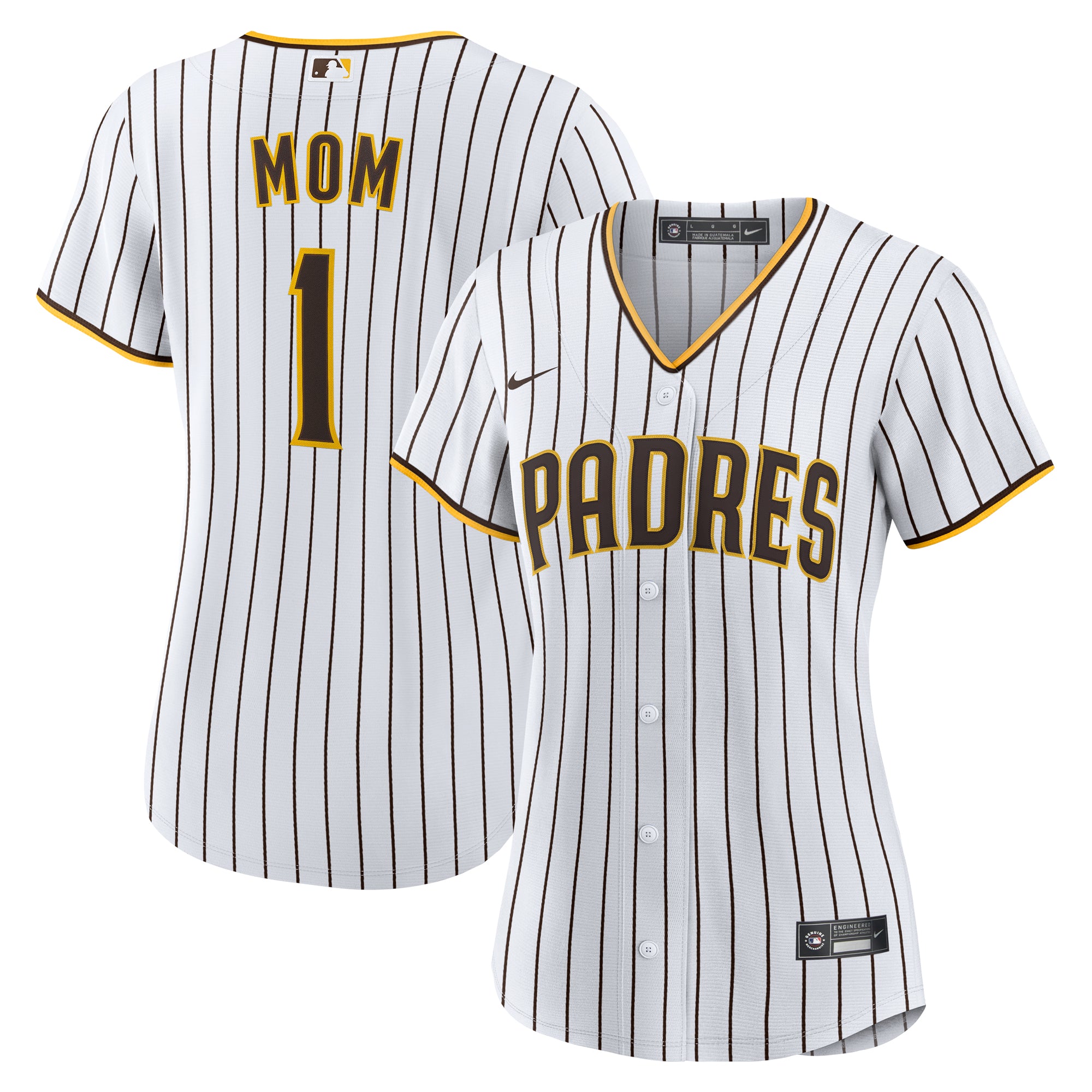 Women's Nike  White San Diego Padres #1 Mom Home Replica Jersey