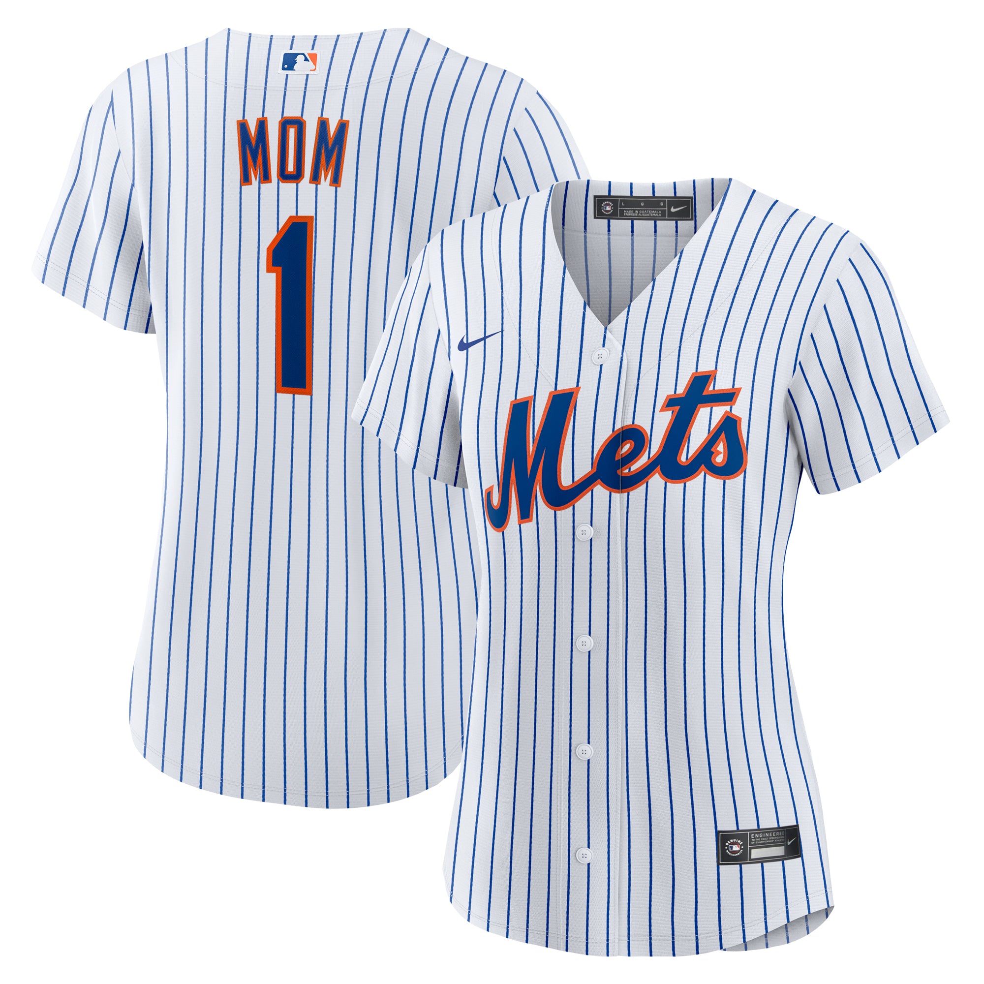 Women's Nike  White New York Mets #1 Mom Home Replica Jersey