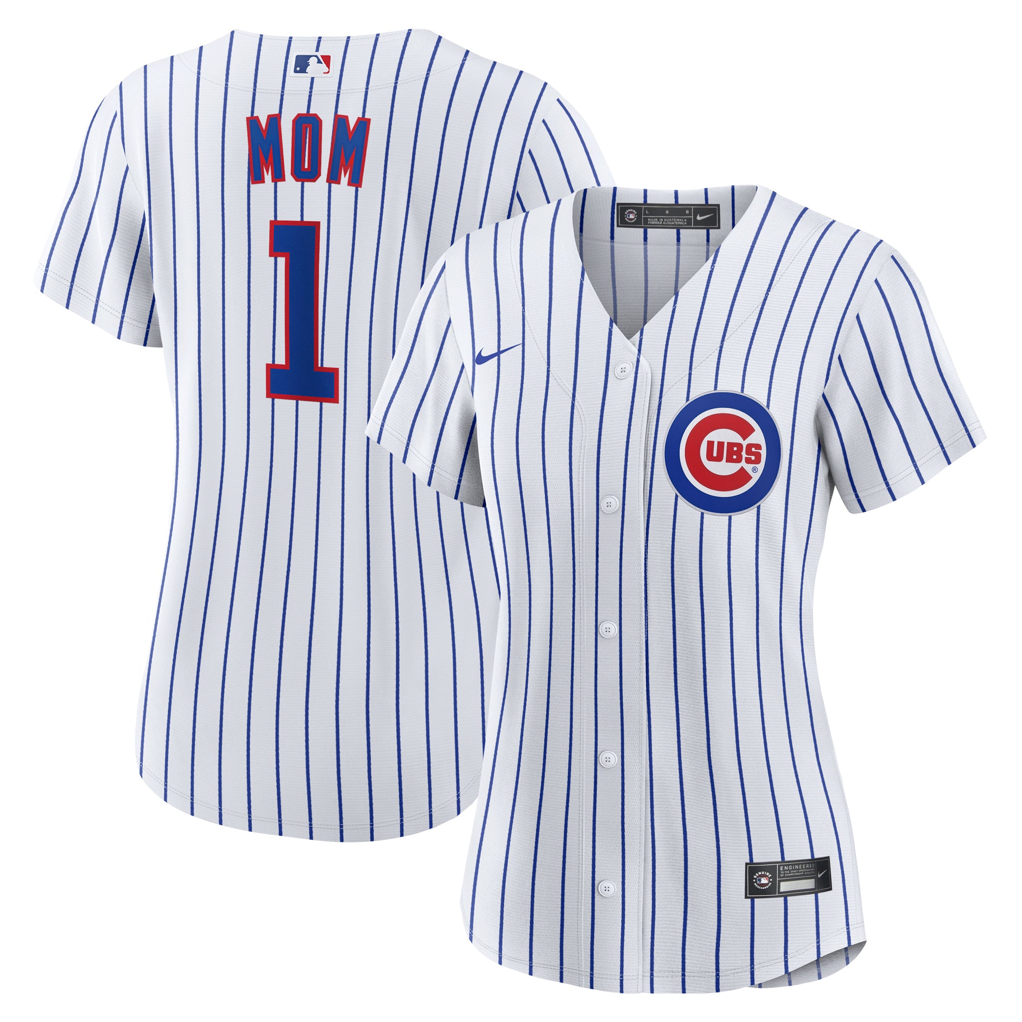 Women's Nike  White Chicago Cubs #1 Mom Home Replica Jersey