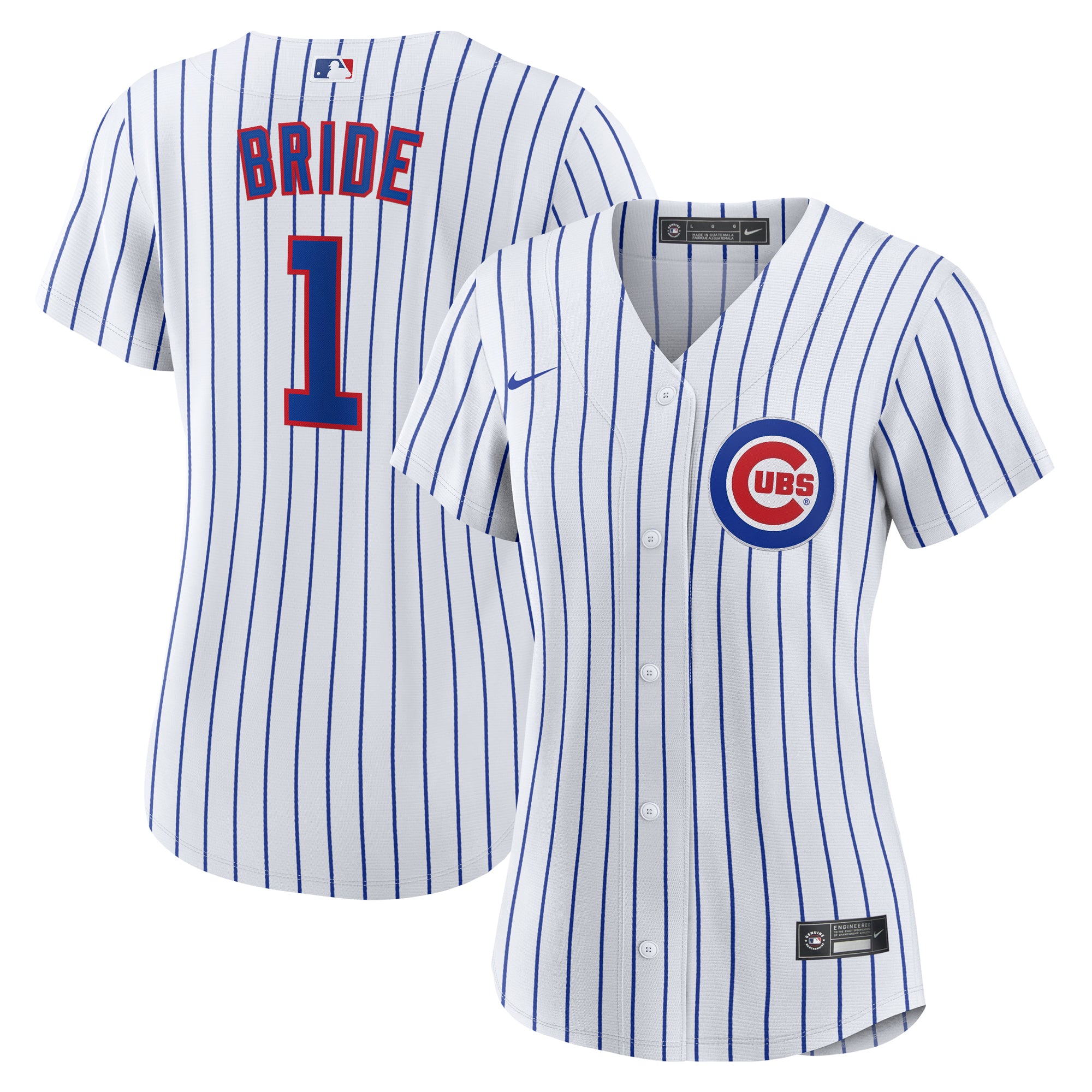 Women's Nike  White Chicago Cubs #1 Bride Home Replica Jersey