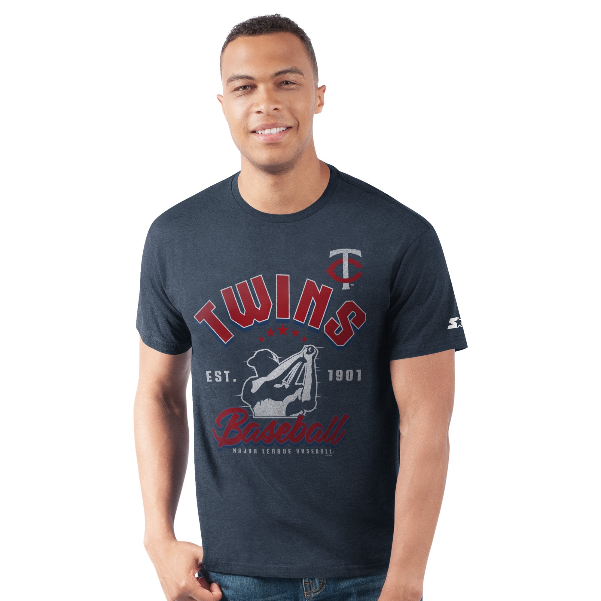 Men's Starter Navy Minnesota Twins Prime Time Batter T-Shirt