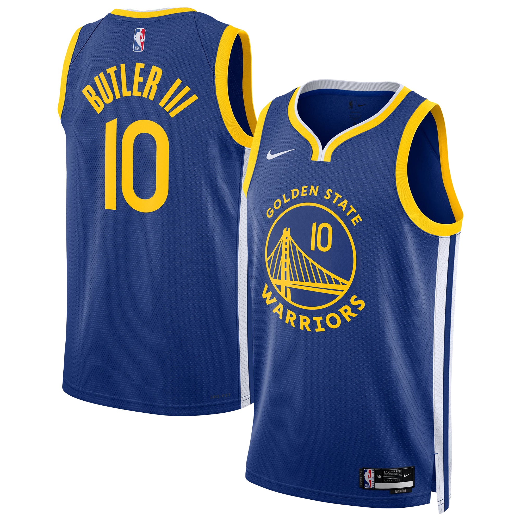 Male Nike Jimmy Butler III Royal Golden State Warriors Swingman Player Jersey - Icon Edition